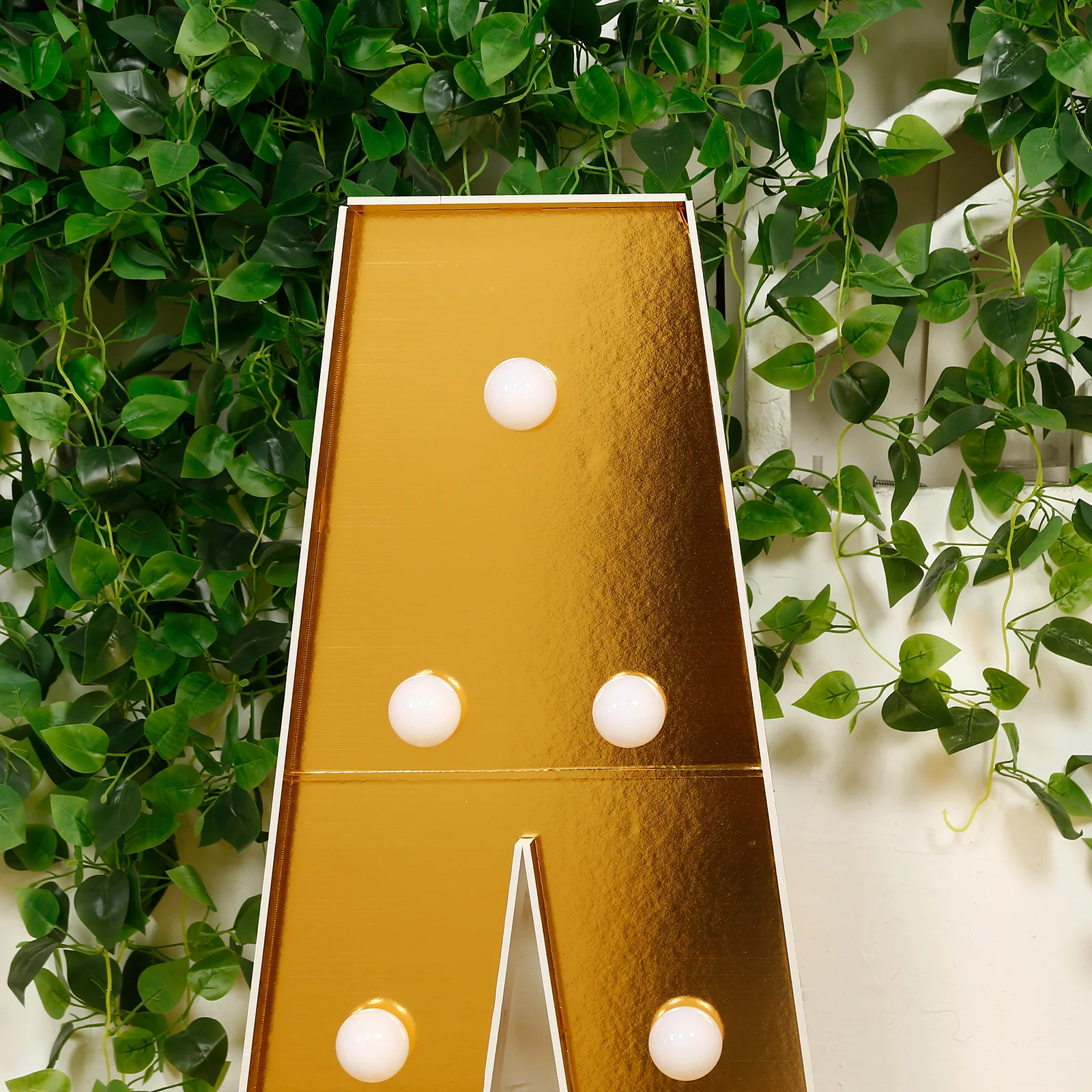 Giant LED Marquee Light Up Letter "A", Gold 4ft Pre-Cut Foam Board with 10 Warm White Battery Operated LEDs, Glue Gun and Sticks - Image 8
