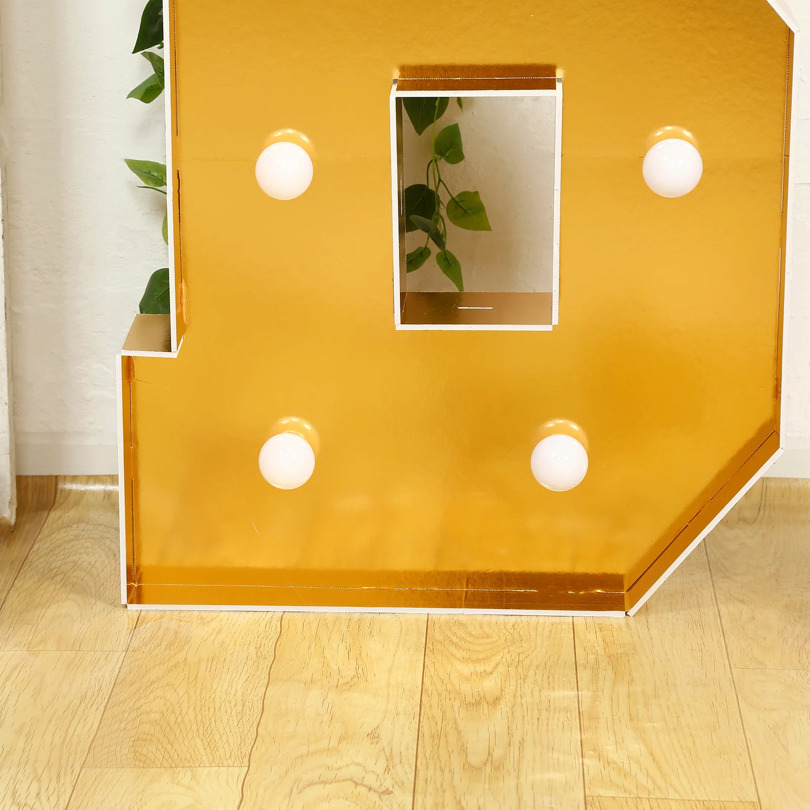Giant LED Marquee Light Up Letter "B", Gold 4ft Pre-Cut Foam Board with 10 Warm White Battery Operated LEDs, Glue Gun and Sticks - Image 8