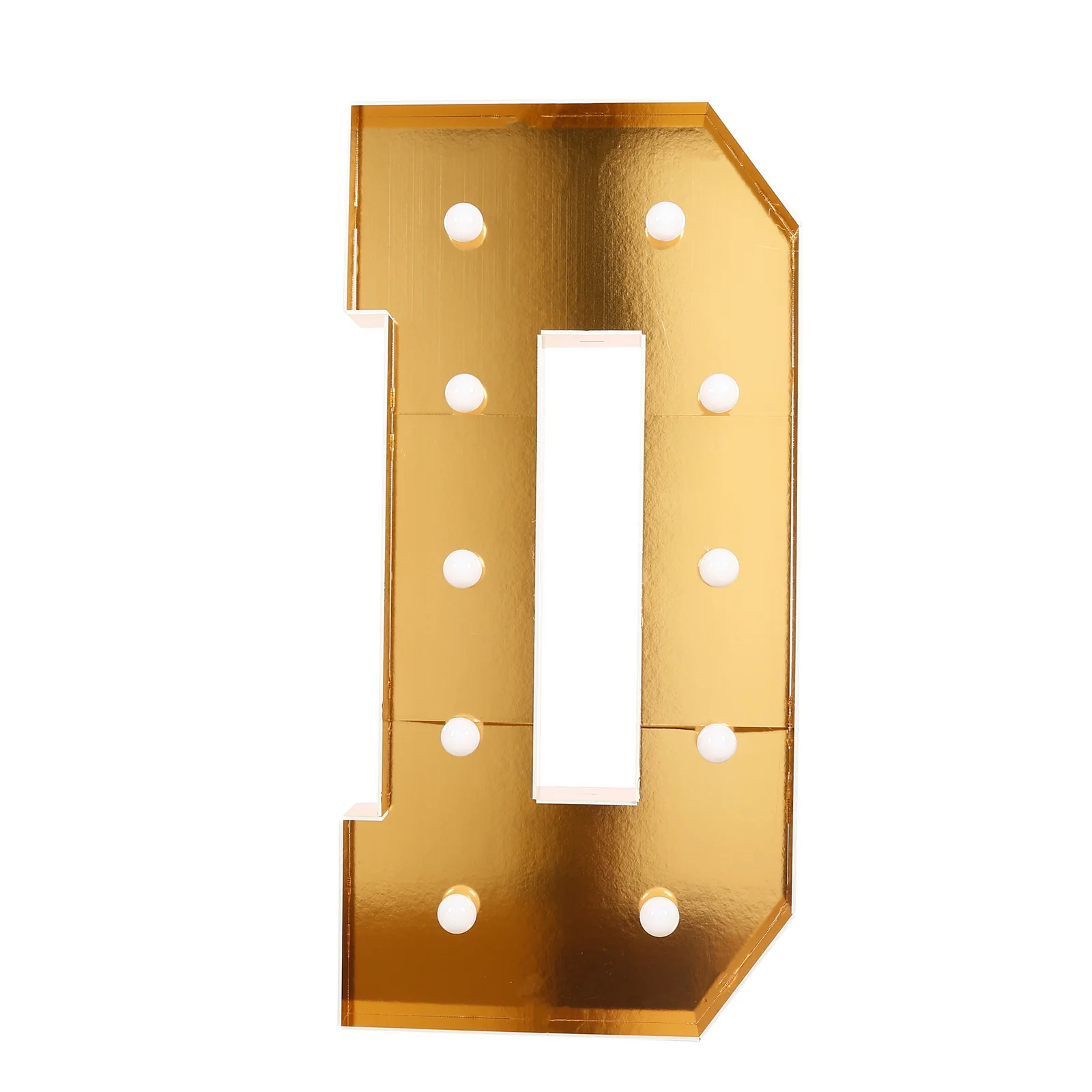 Giant LED Marquee Light Up Letter "D", Gold 4ft Pre-Cut Foam Board with 10 Warm White Battery Operated LEDs, Glue Gun and Sticks - Image 6