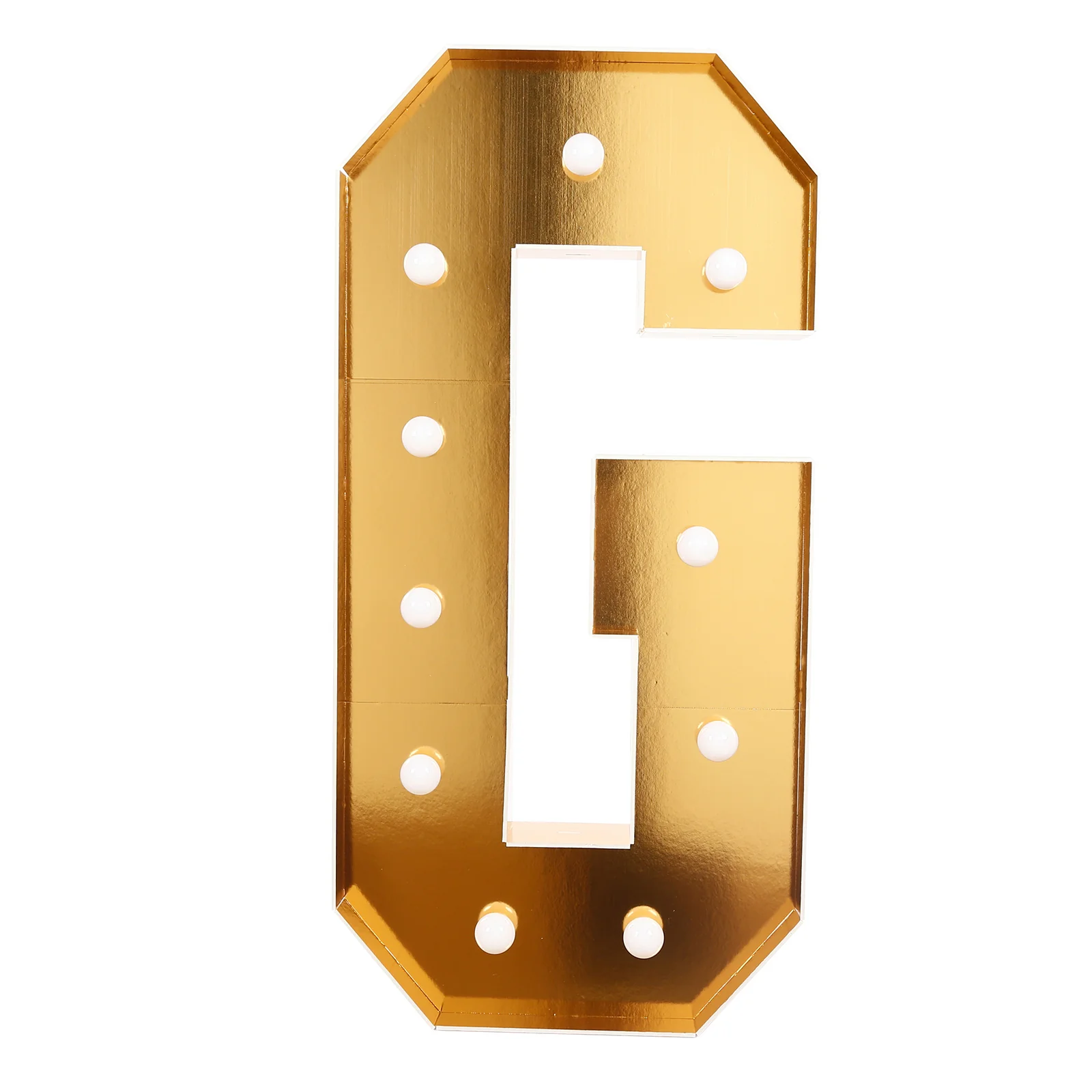 Giant LED Marquee Light Up Letter "G", Gold 4ft Pre-Cut Foam Board with 10 Warm White Battery Operated LEDs, Glue Gun and Sticks - Image 6