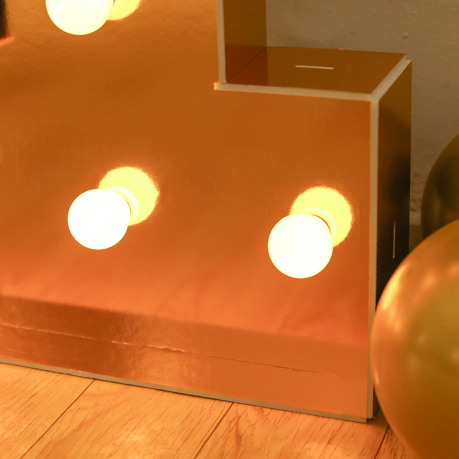 Giant LED Marquee Light Up Letter "I", Gold 4ft Pre-Cut Foam Board with 10 Warm White Battery Operated LEDs, Glue Gun and Sticks - Image 8