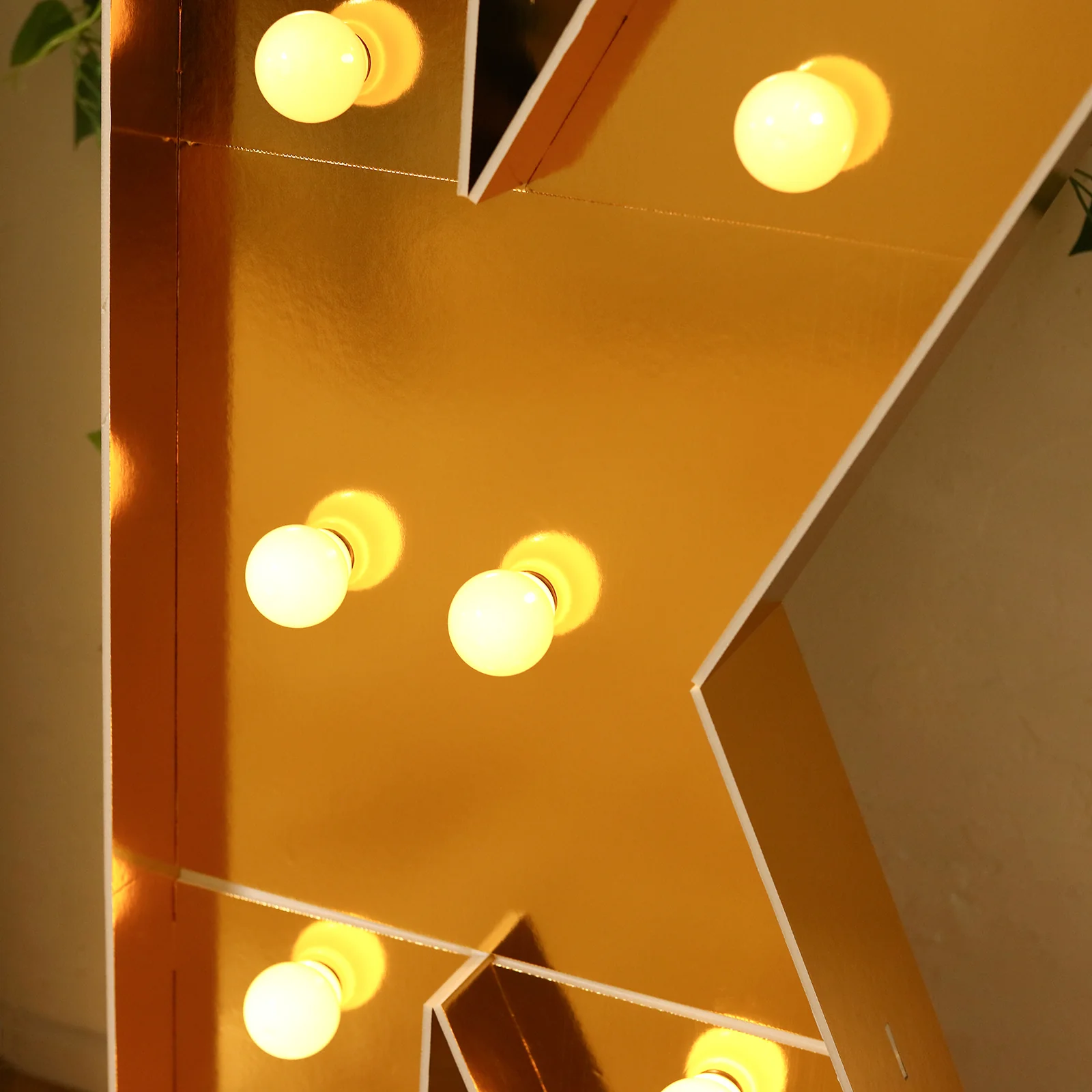 Giant LED Marquee Light Up Letter "K", Gold 4ft Pre-Cut Foam Board with 10 Warm White Battery Operated LEDs, Glue Gun and Sticks - Image 8