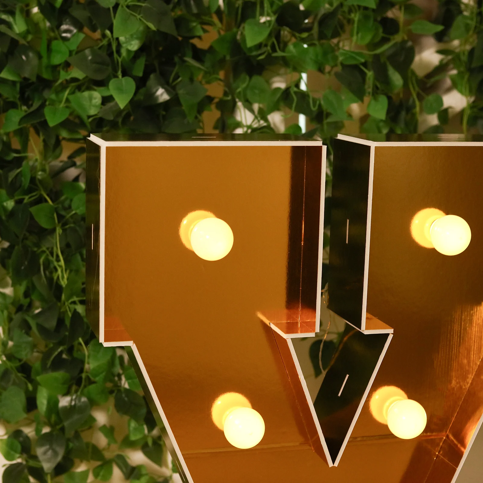 Giant LED Marquee Light Up Letter "X", Gold 4ft Pre-Cut Foam Board with 10 Warm White Battery Operated LEDs, Glue Gun and Sticks - Image 8