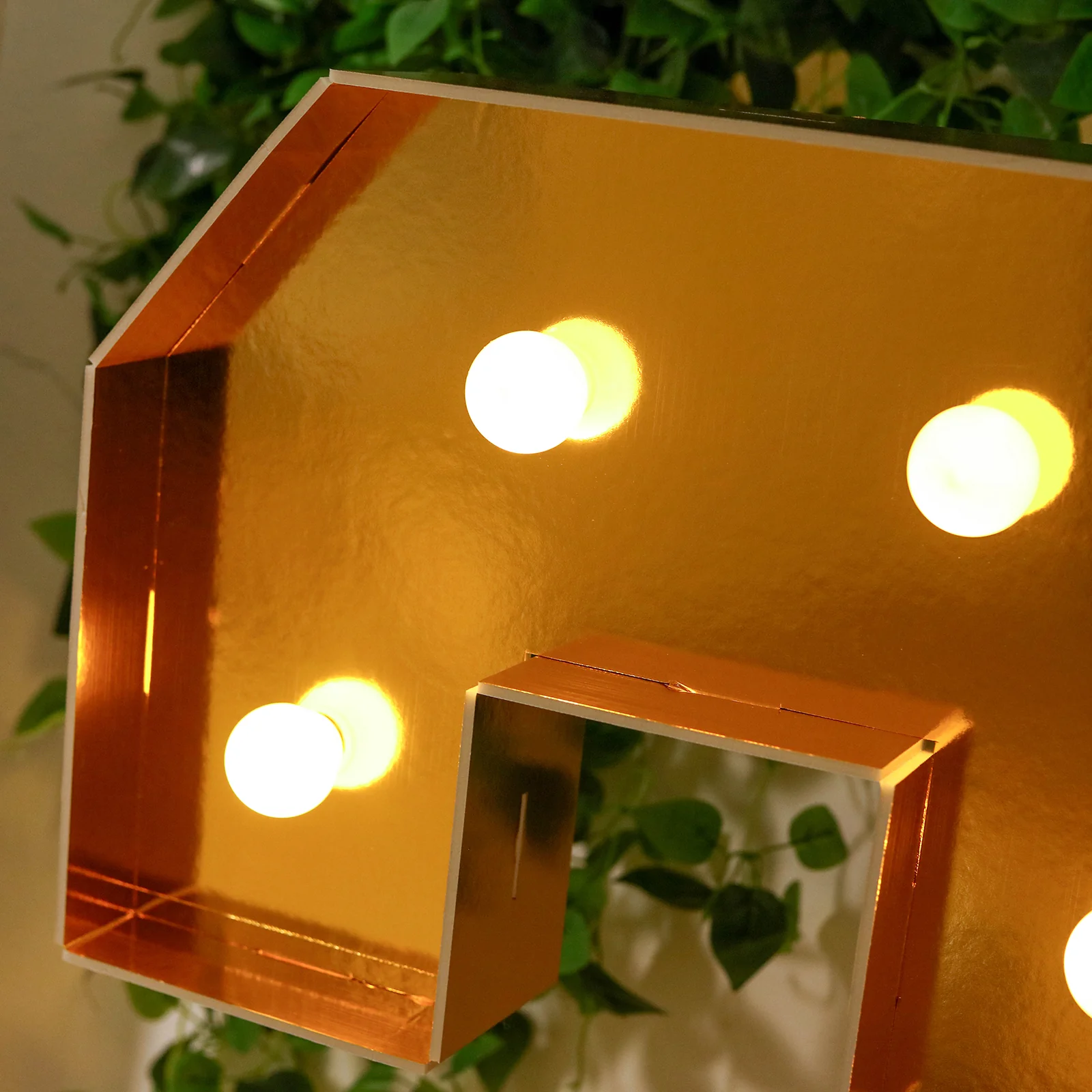 Giant LED Marquee Light Up Number "2", Gold 4ft Pre-Cut Foam Board with 10 Warm White Battery Operated LEDs, Glue Gun and Sticks - Image 8