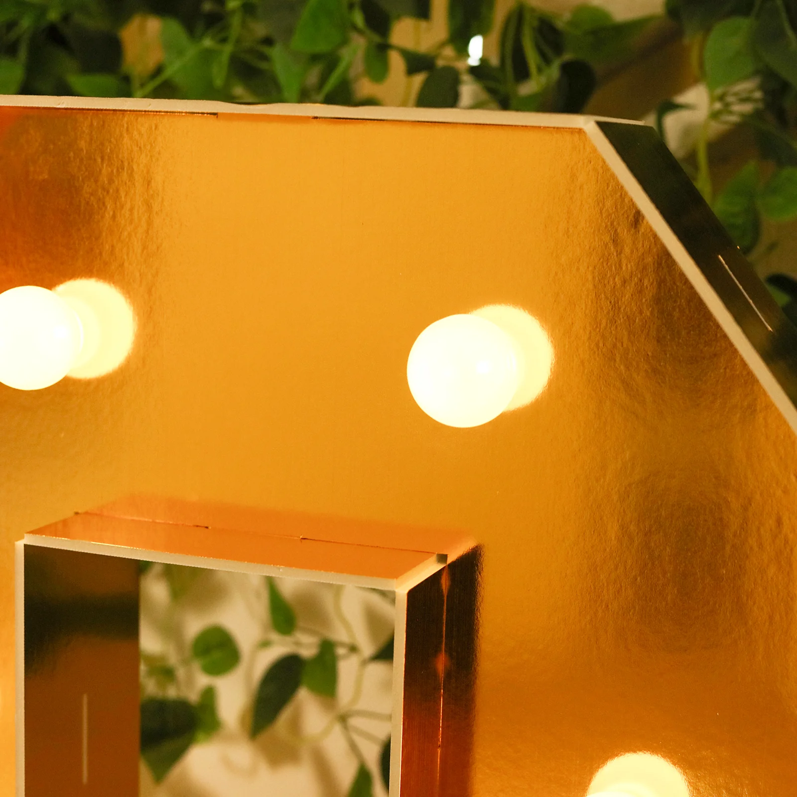 Giant LED Marquee Light Up Number "8", Gold 4ft Pre-Cut Foam Board with 10 Warm White Battery Operated LEDs, Glue Gun and Sticks - Image 8