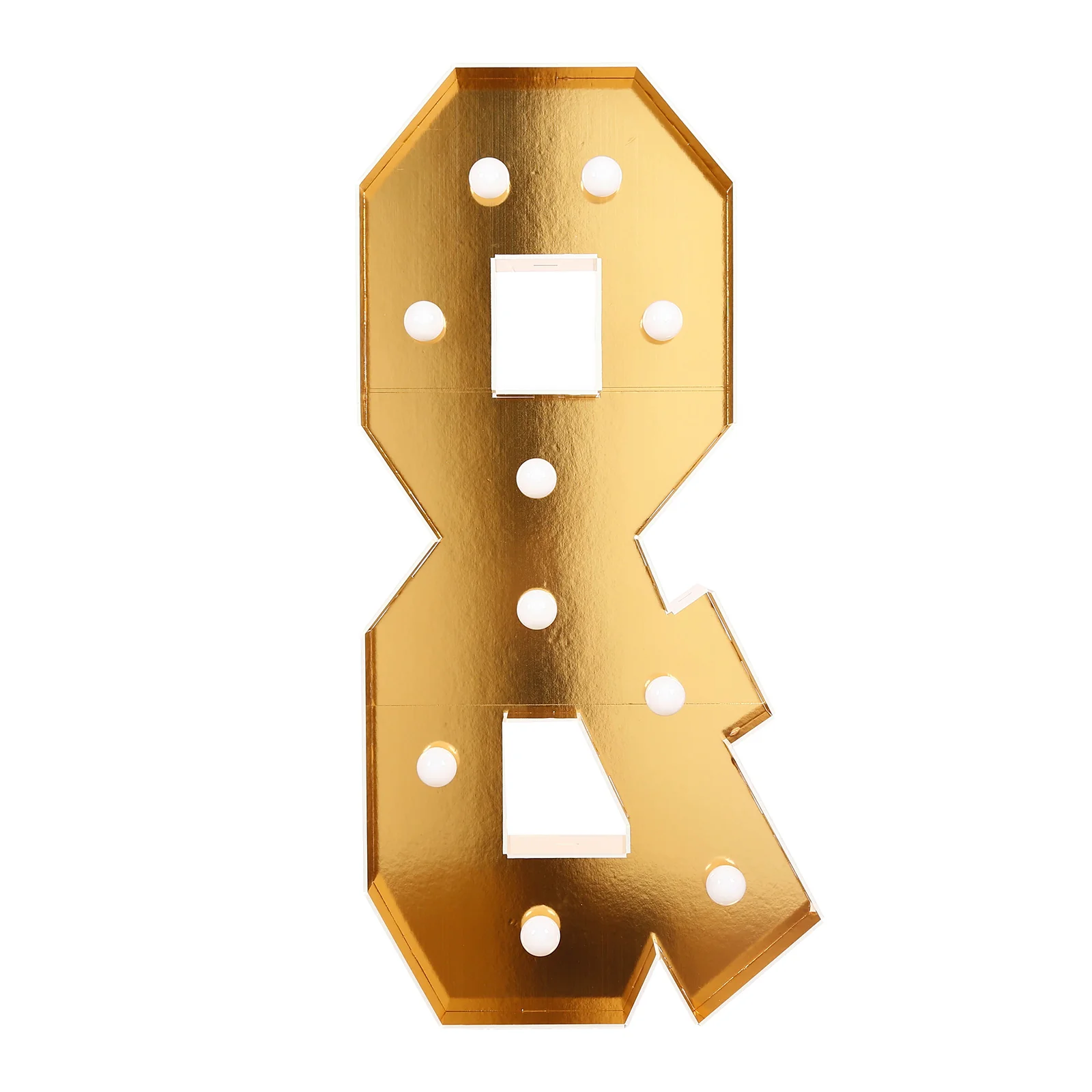 Giant LED Marquee Light Up Symbol "&", Gold 4ft Pre-Cut Foam Board with 10 Warm White Battery Operated LEDs, Glue Gun and Sticks - Image 6