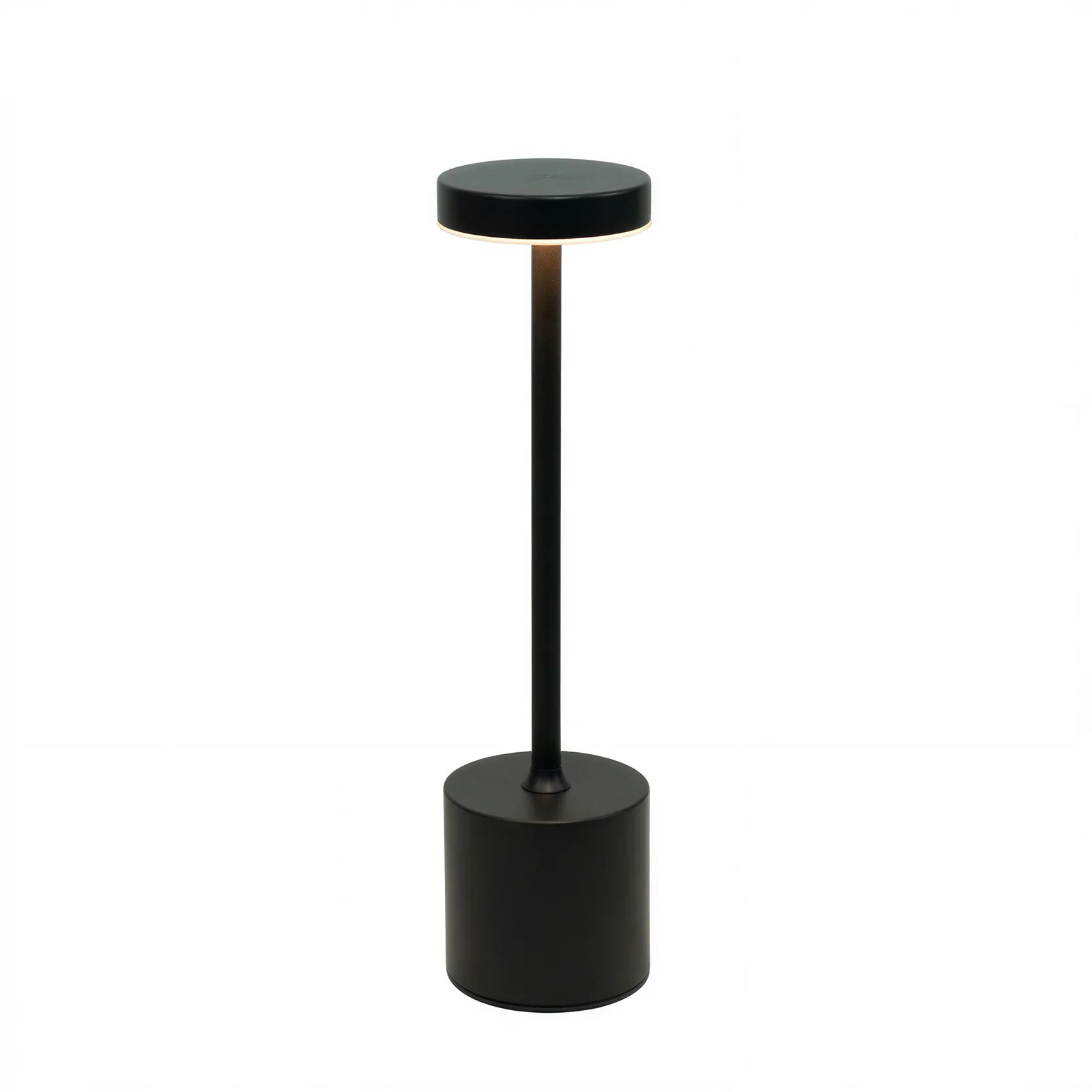 Cordless Table Lamp Modern Metal Black Design LED Dimmable with Touch Control - Rechargeable Night Light 13" - Image 2