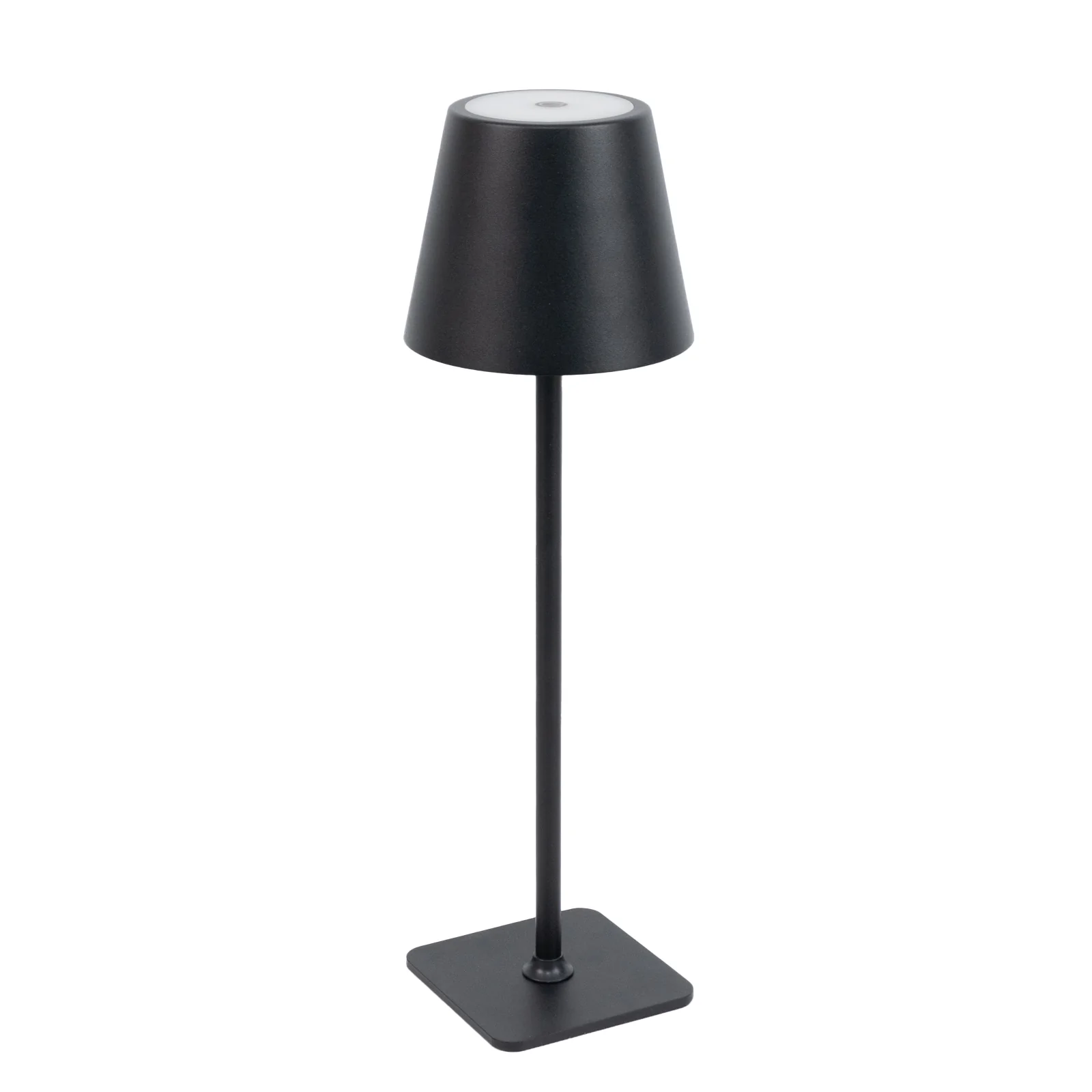 15" Heavy Duty Black Metal LED Table Lamp with Classic Empire Lampshade – Commercial Grade Cordless Rechargeable Desk Lamp, 3 Color Modes, Stepless Dimming, Touch Control - Image 2