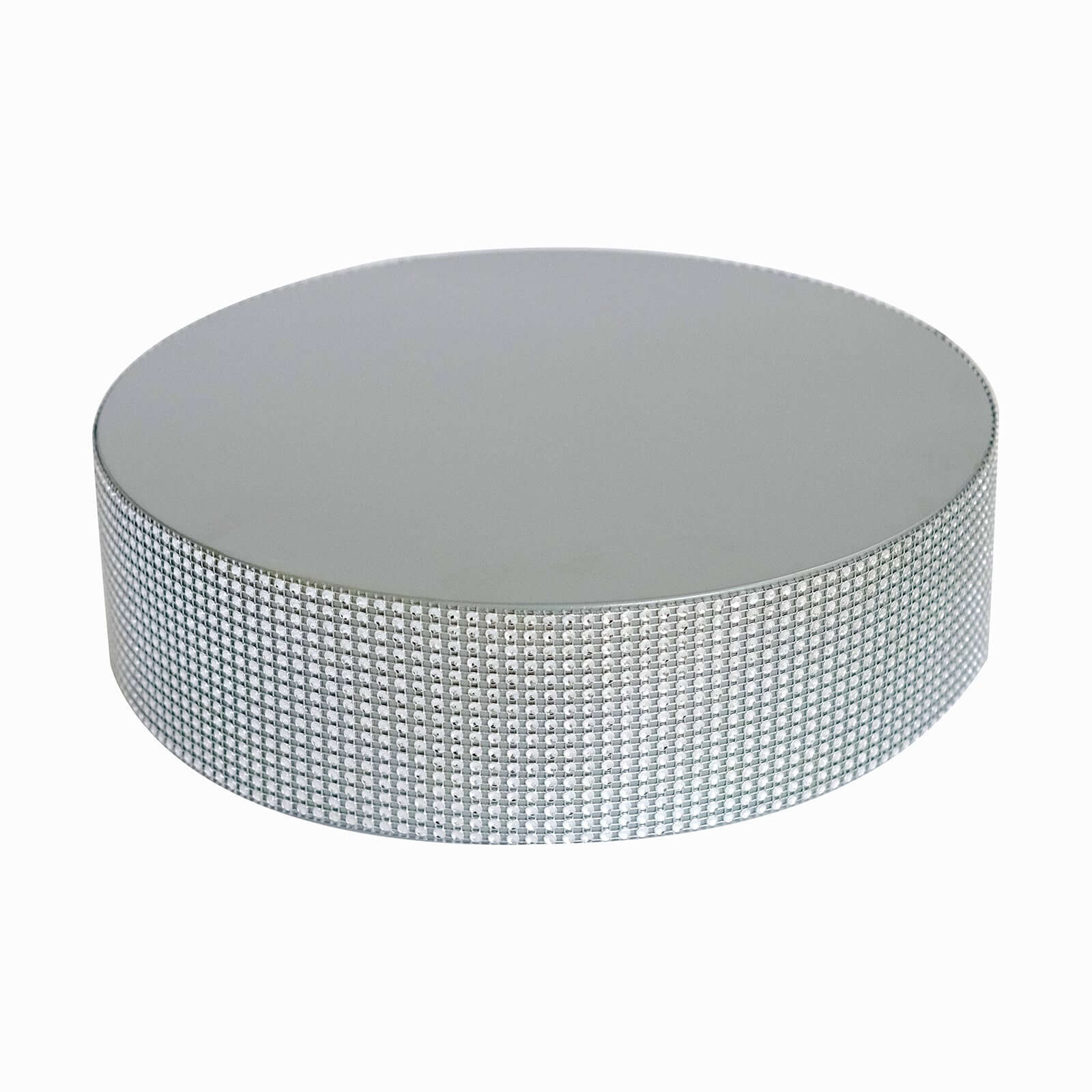 Metal Pedestal Cake Stand Round Design with Rhinestones Silver - Cupcake Holder and Dessert Table Centerpiece 12" - Image 7