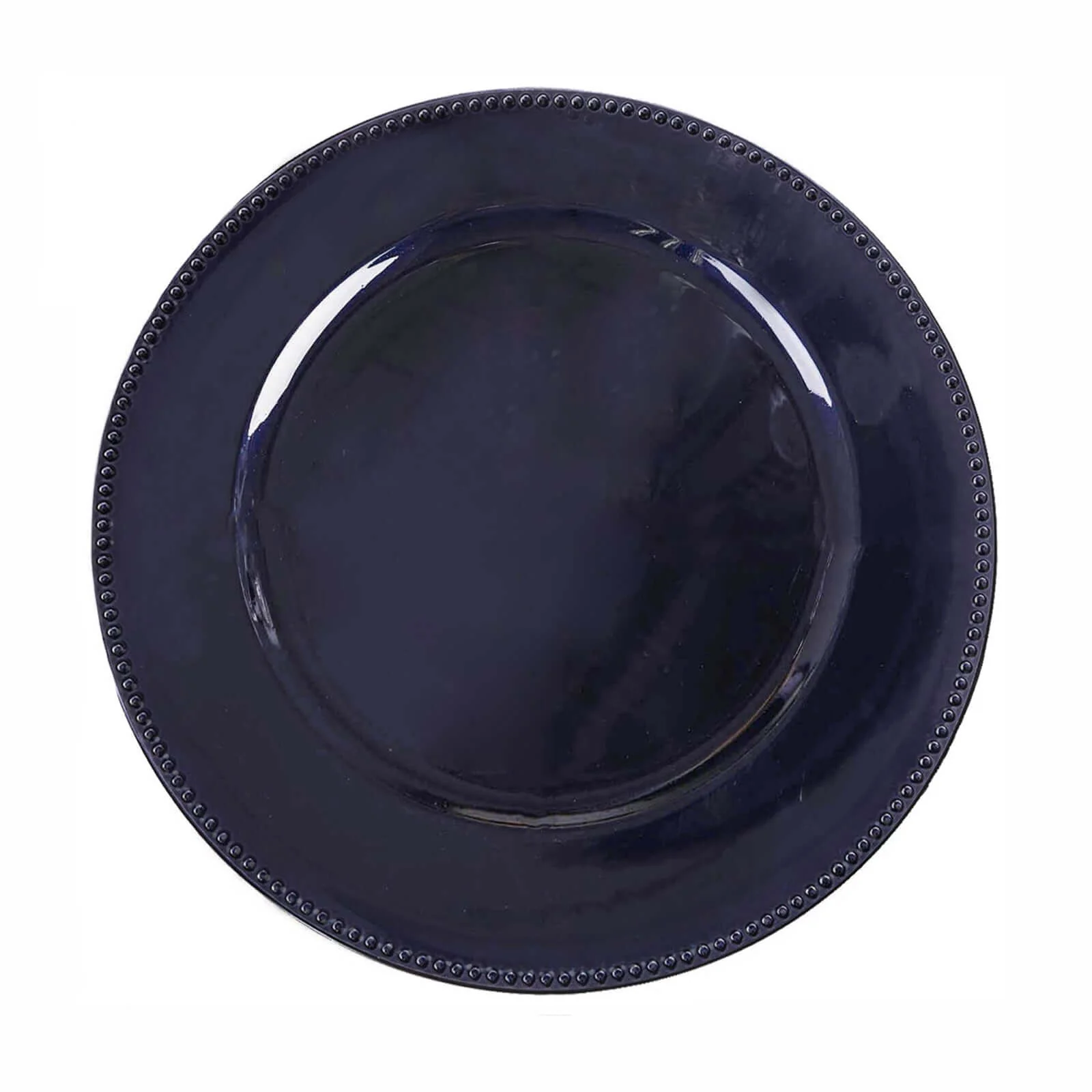 6-Pack Acrylic Round Charger Plates 13" in Navy Blue with Beaded Rim, Dinner Charger Event Tabletop Decor - Image 7