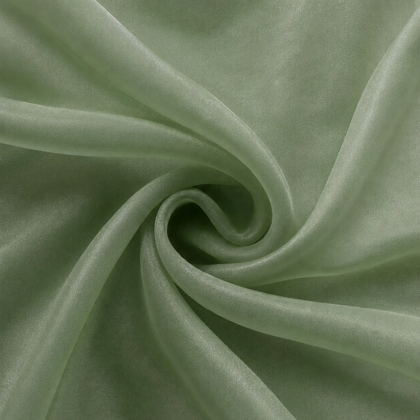 10 Pack Dusty Sage Green Organza Table Overlay 72"x72" - Sheer Table Topper - Image 7