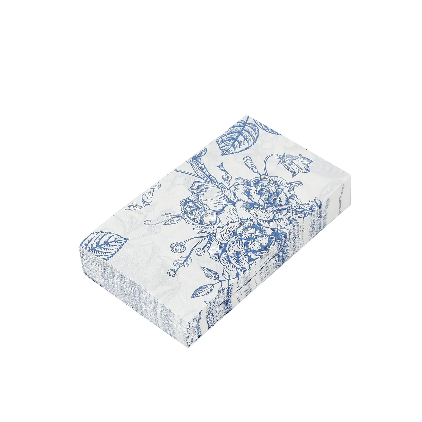 50-Pack Paper Dinner Napkins White with Matte Blue French Toile Floral Pattern 2-Ply - Stylish Disposable Napkins for Events - Image 9