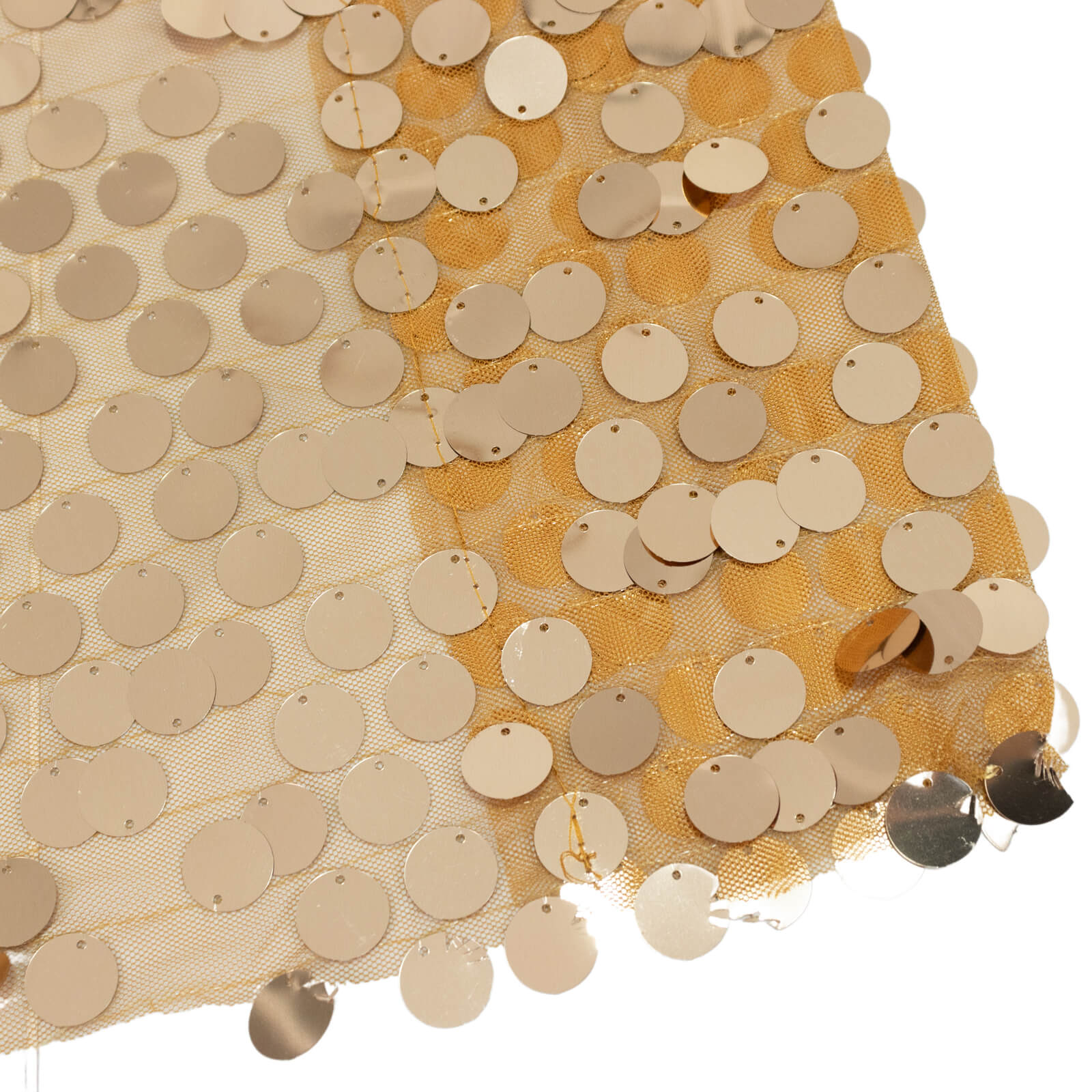 Gold Large Payette Sequin Backdrop Curtain 5ft x 12ft - Big Round Sequin Event Photography Panel with Rod Pocket - Image 7