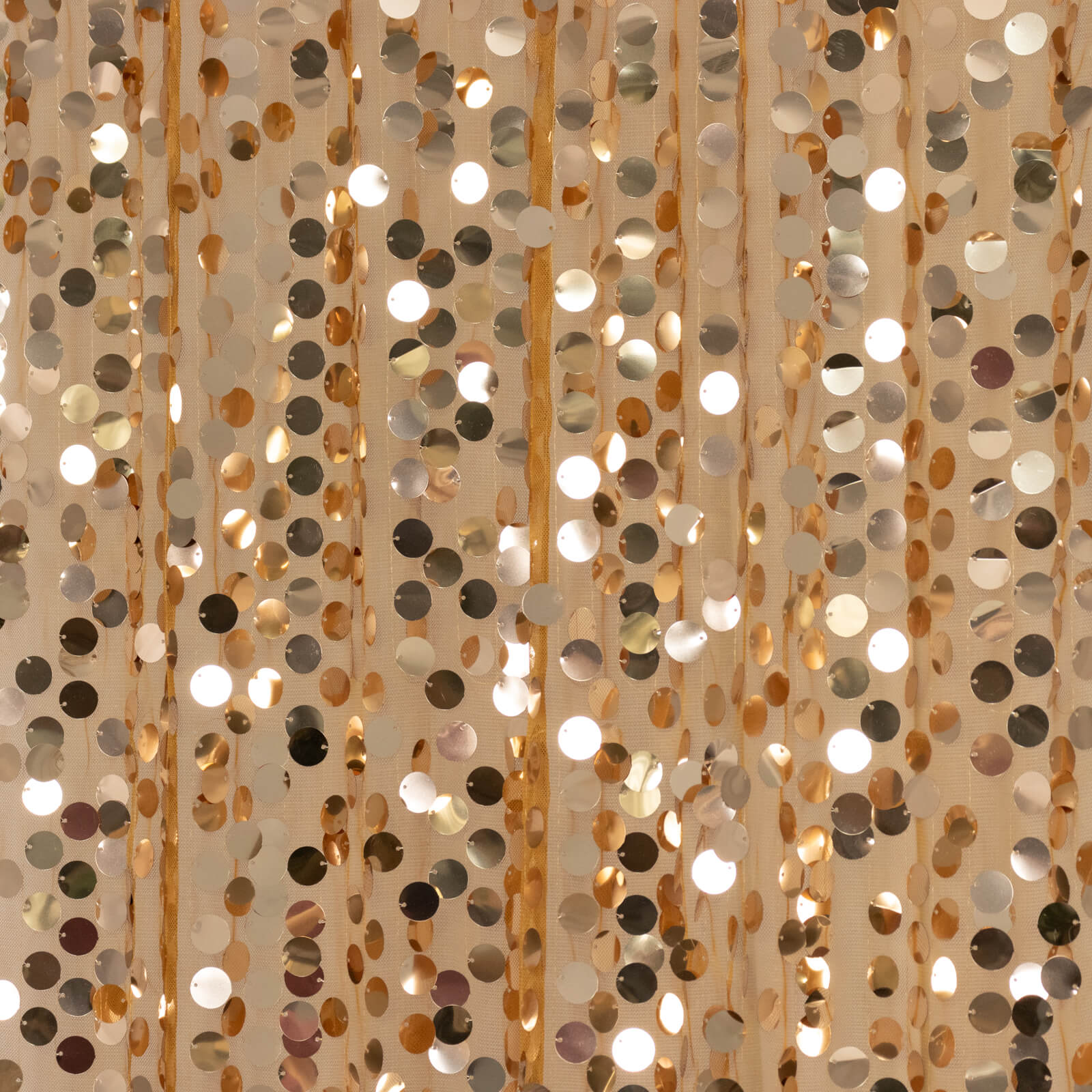 Gold Large Payette Sequin Backdrop Curtain 5ft x 12ft - Big Round Sequin Event Photography Panel with Rod Pocket - Image 8