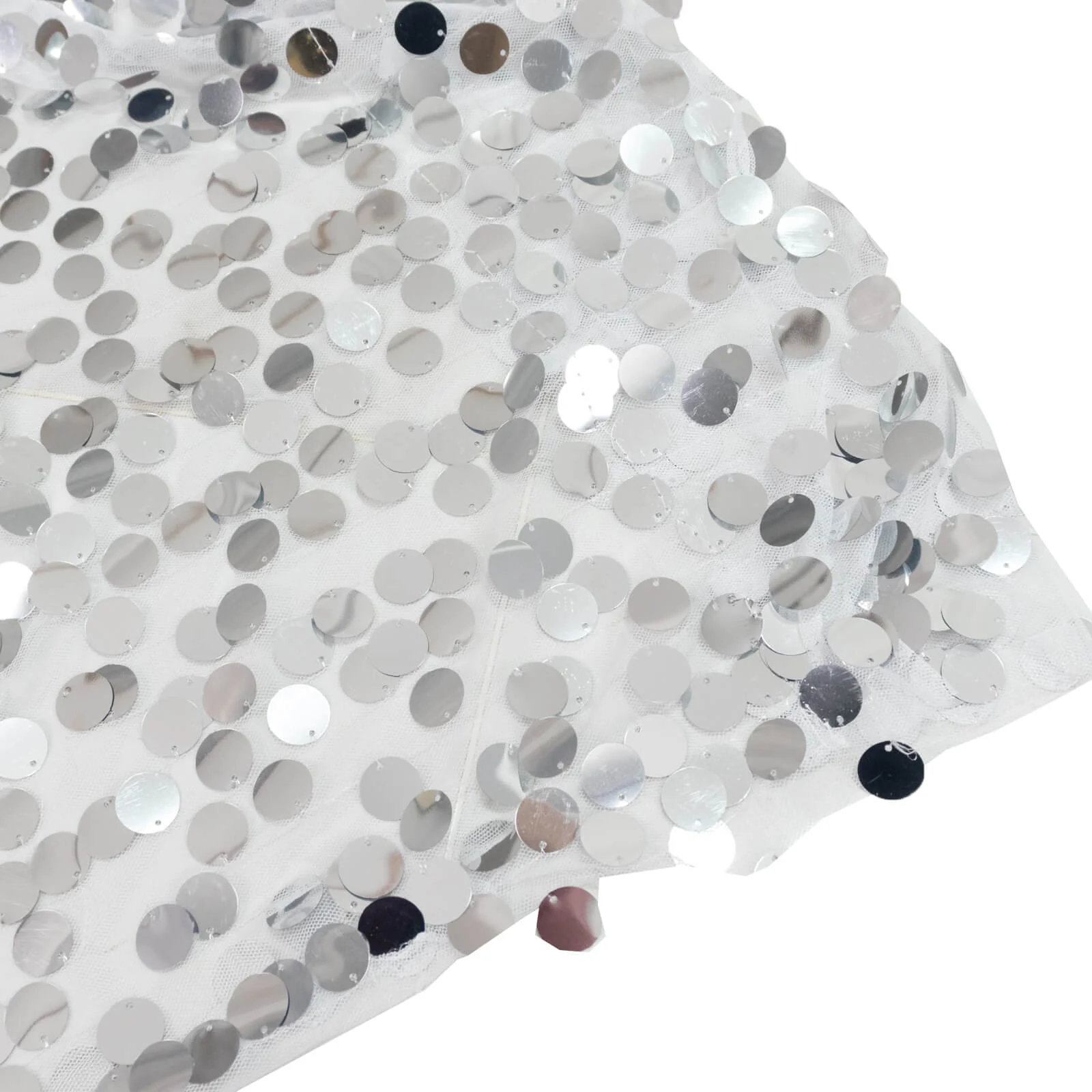 Silver Large Payette Sequin Backdrop Curtain 5ft x 12ft - Big Round Sequin Event Photography Panel with Rod Pocket - Image 7