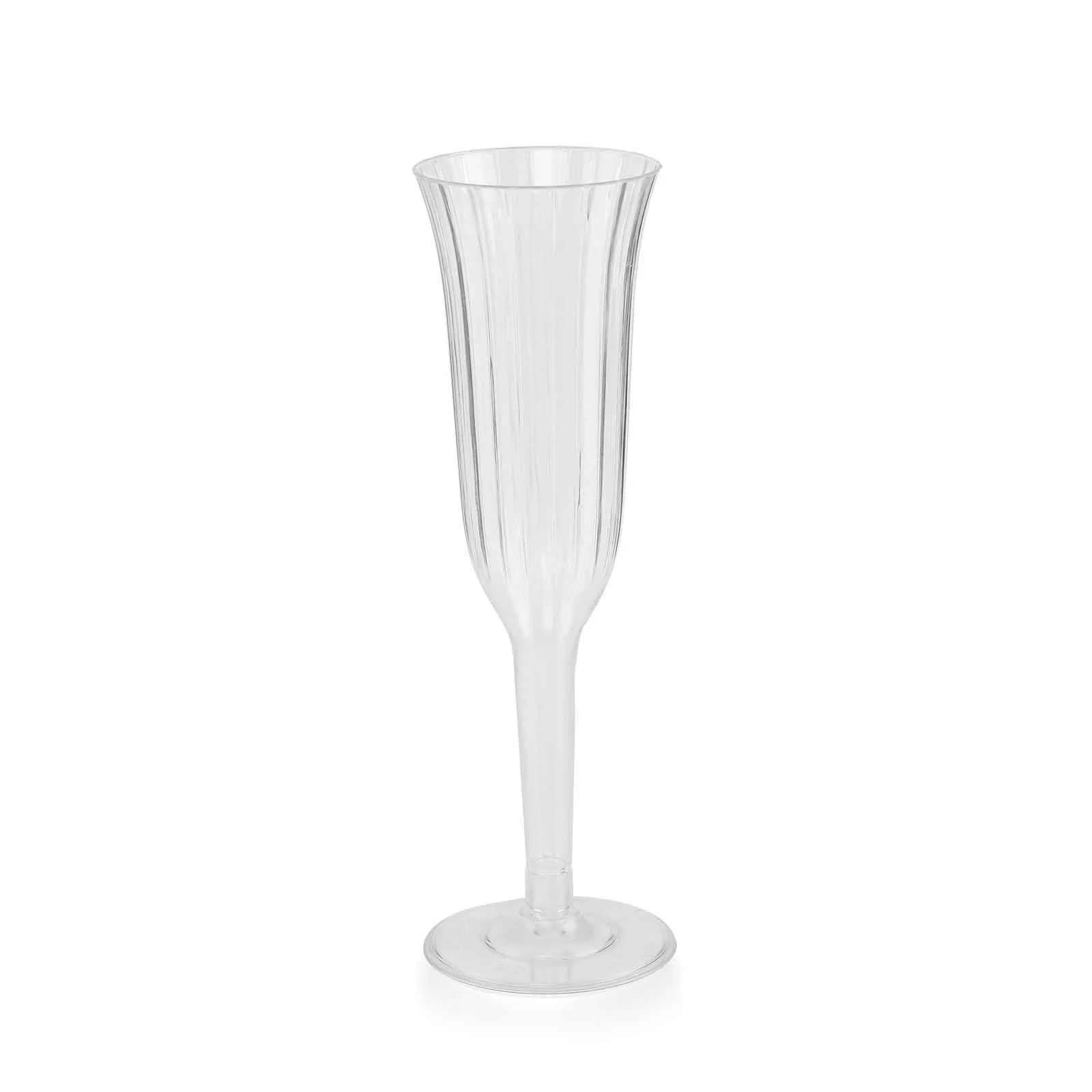24-Pack Plastic Champagne Flutes Clear Flared Design - Lightweight Disposable Toasting Glasses 6oz - Image 7