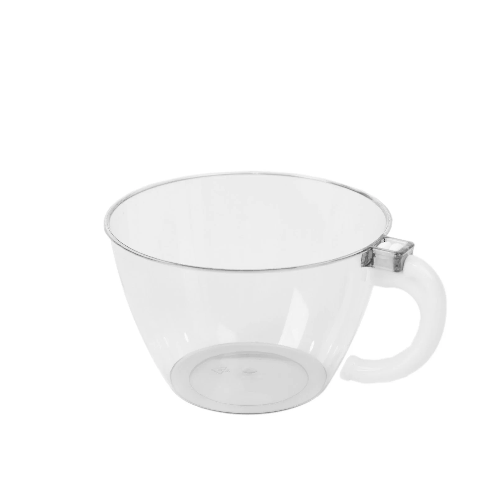 25-Pack Disposable Plastic Coffee Cups with Handles - 6oz Clear Hard Tea Mugs for Hot Beverages - Image 6