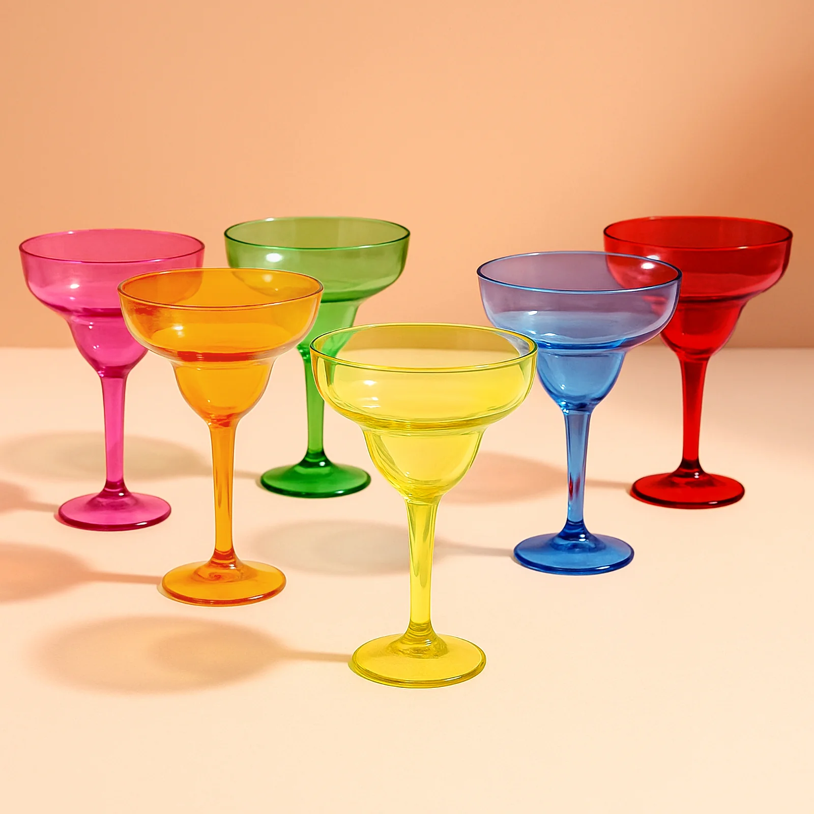 48-Pack 12oz Plastic Margarita Glasses - Assorted Colors, Reusable Cocktail Cups for Parties, Fiesta & Frozen Drinks - Image 7