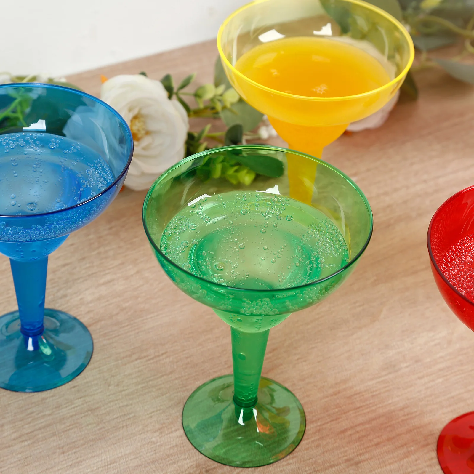 48-Pack 12oz Plastic Margarita Glasses - Assorted Colors, Reusable Cocktail Cups for Parties, Fiesta & Frozen Drinks - Image 8