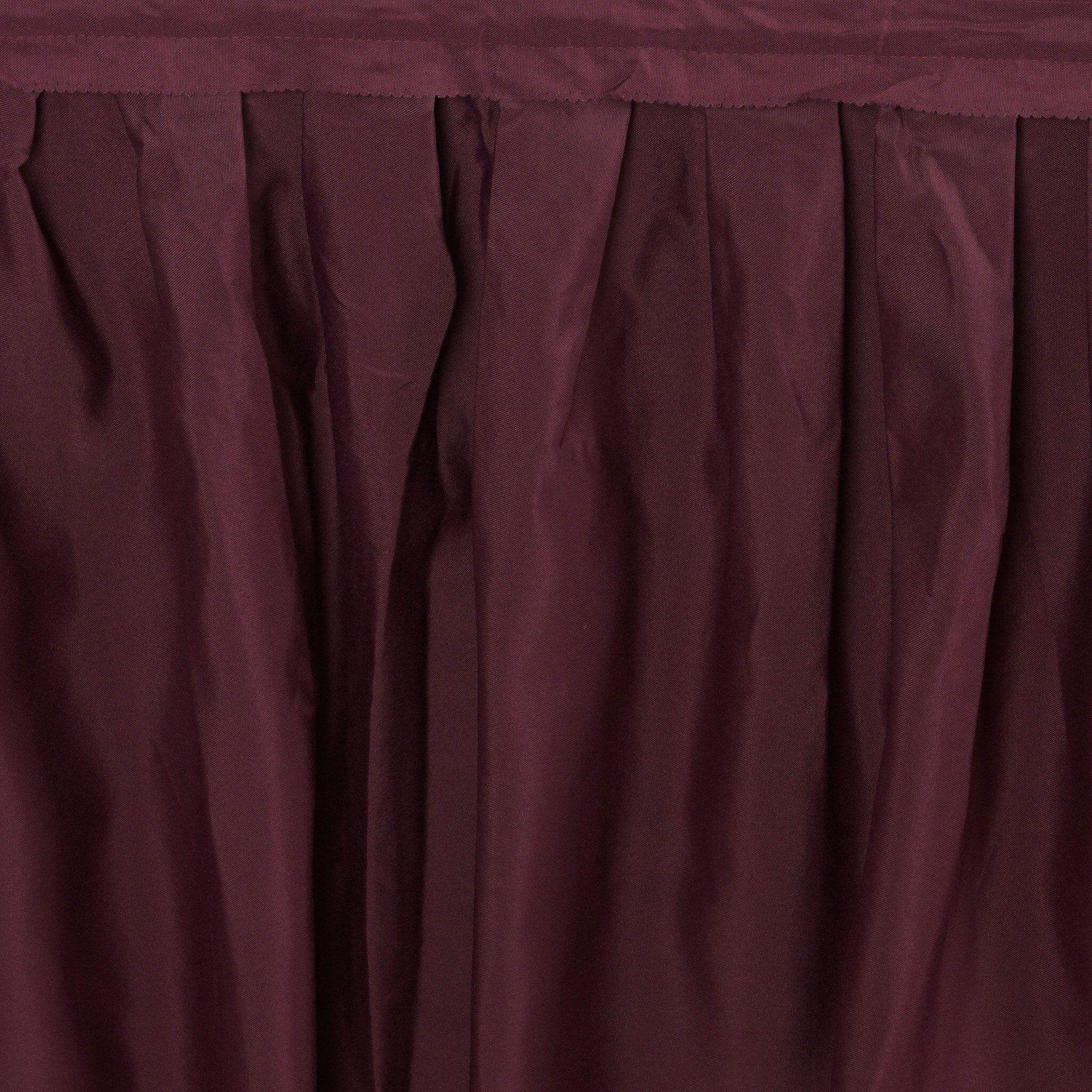 Polyester 14ft Table Skirt Burgundy - Classic Pleated Design - Image 8