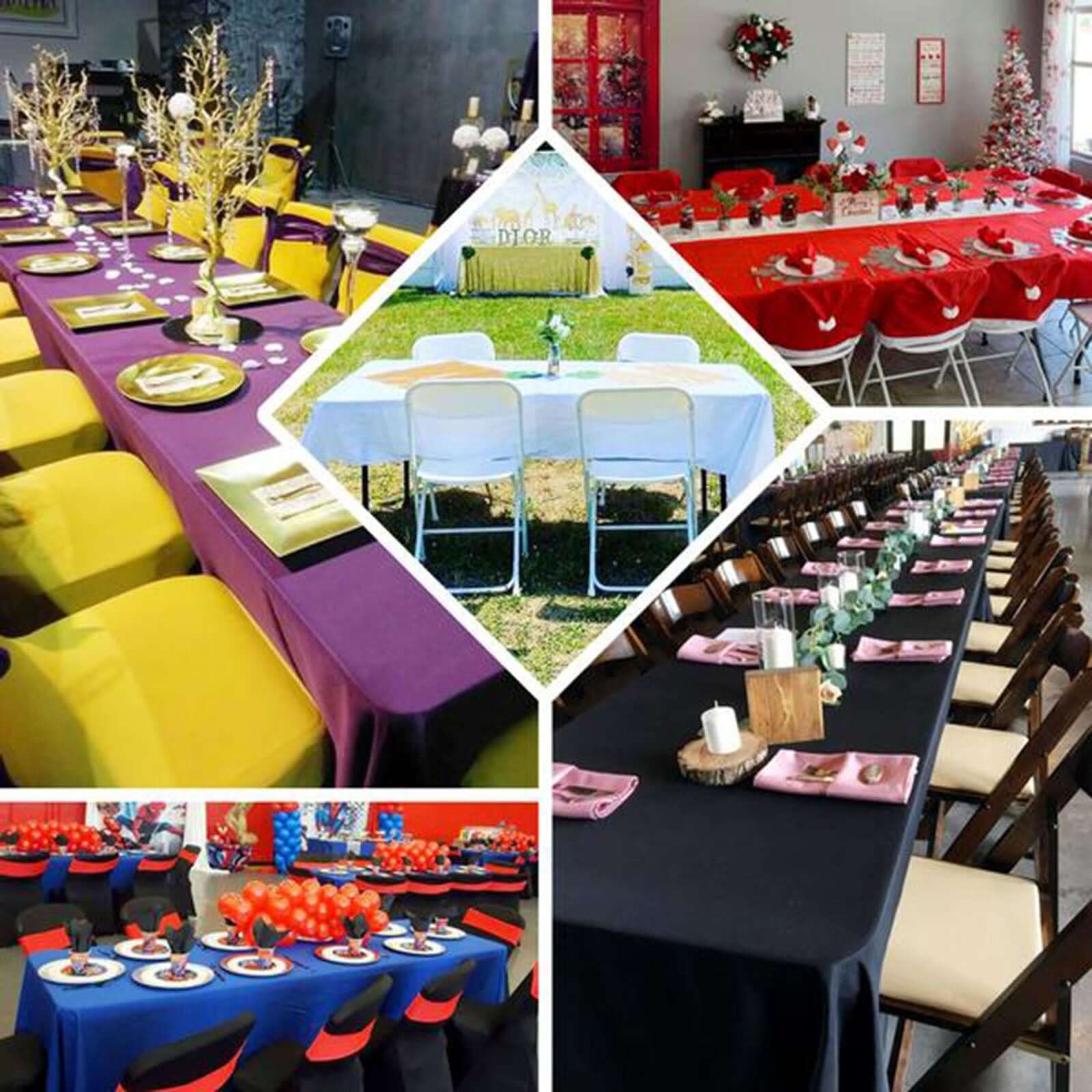 Polyester 60"x102" Rectangle Tablecloth Apple Green - Durable and Stylish Table Cover - Image 5
