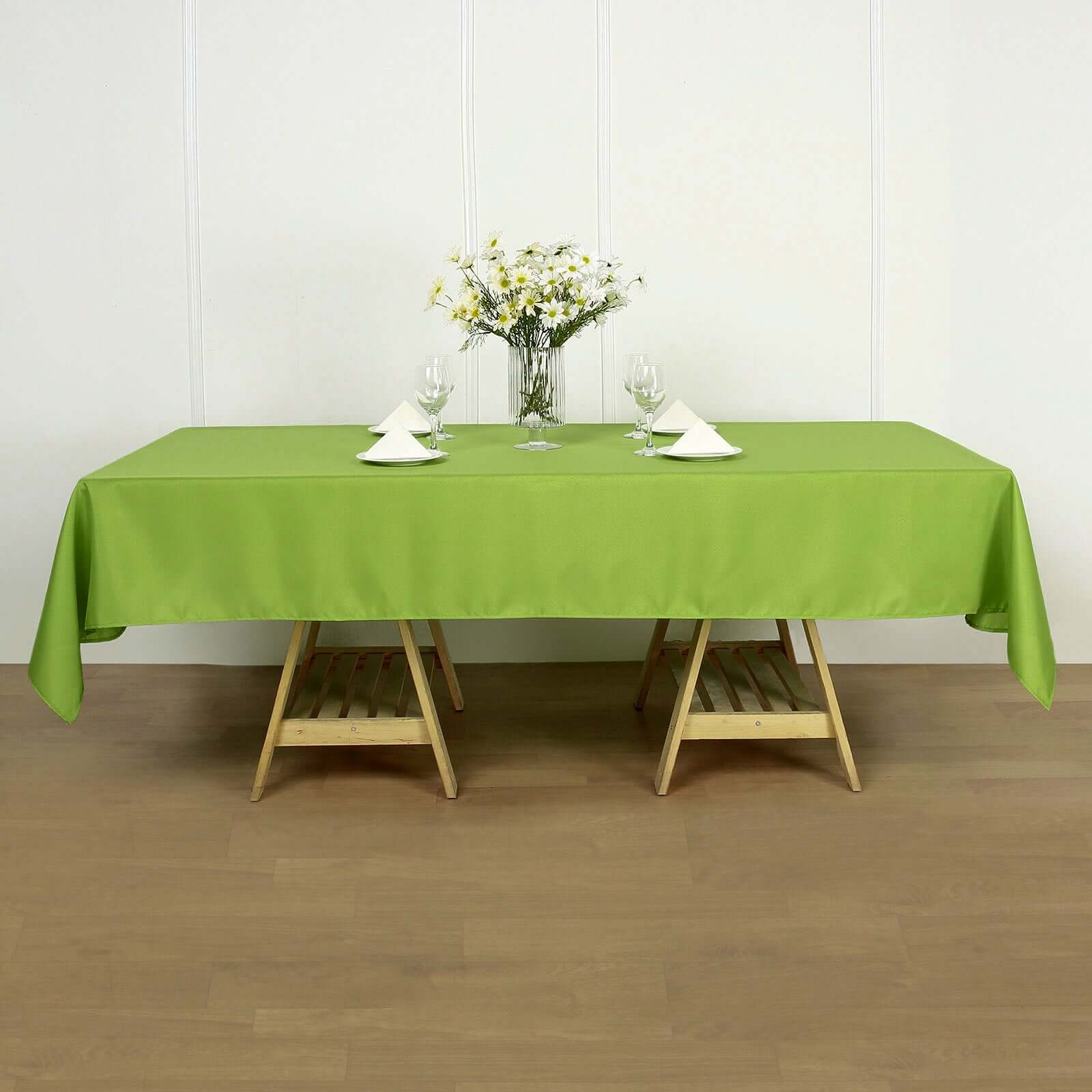 Polyester 60"x102" Rectangle Tablecloth Apple Green - Durable and Stylish Table Cover - Image 7