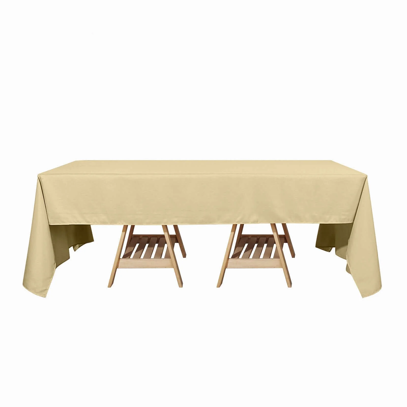 Polyester 60"x126" Rectangle Tablecloth Champagne - Wrinkle-Resistant Table Cover - Image 6