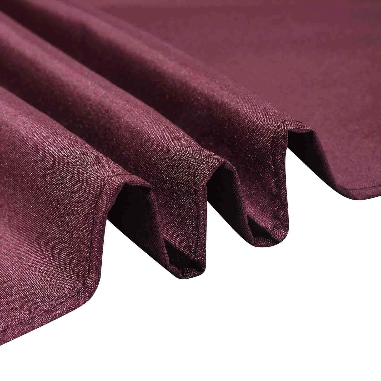 Polyester 90"x90" Table Overlay Square Tablecloth Burgundy - Wrinkle-Resistant & Durable Table Cover - Image 7