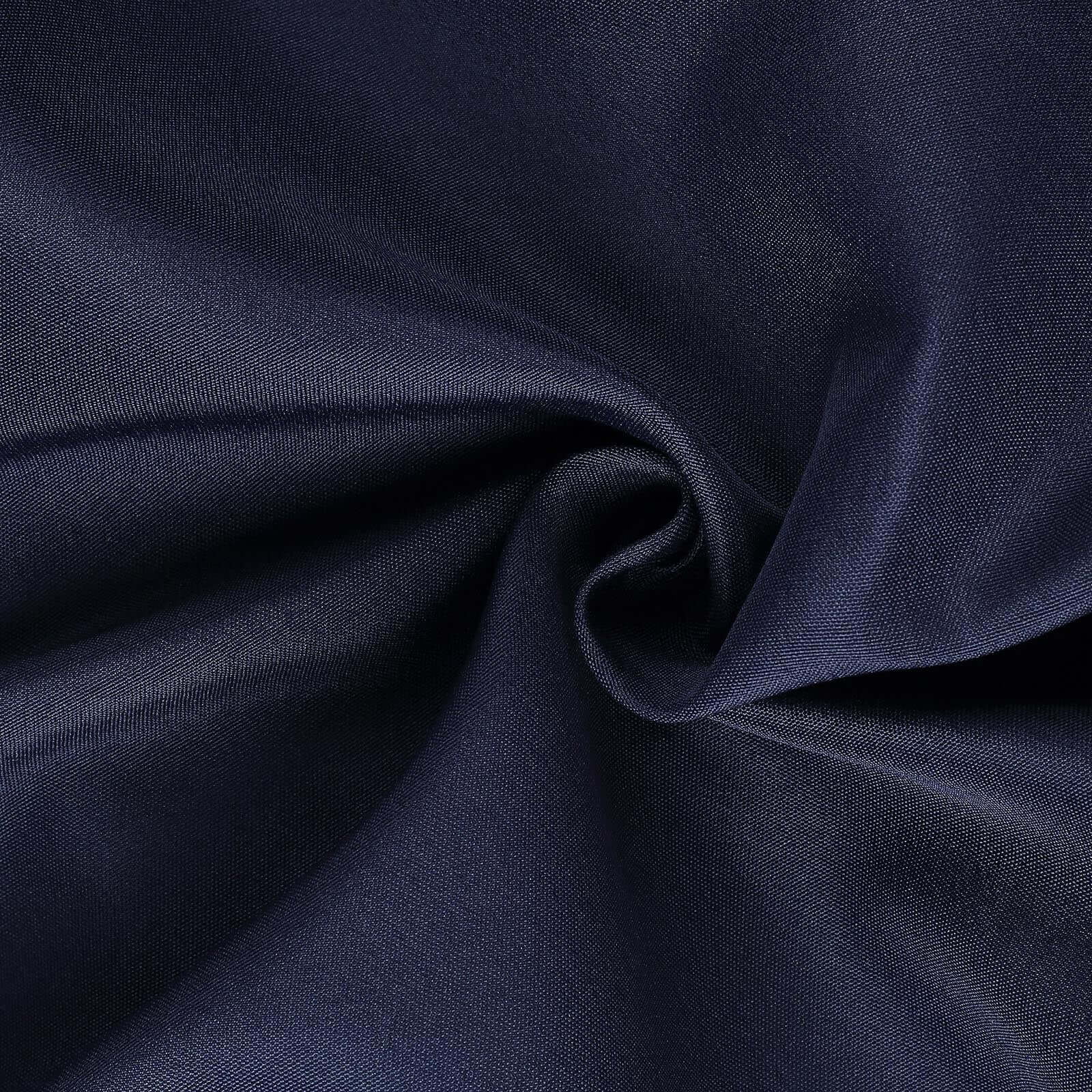 Polyester Slip On Banquet Chair Covers Navy Blue - Stain-Resistant Reusable Durable Fabric - Image 8