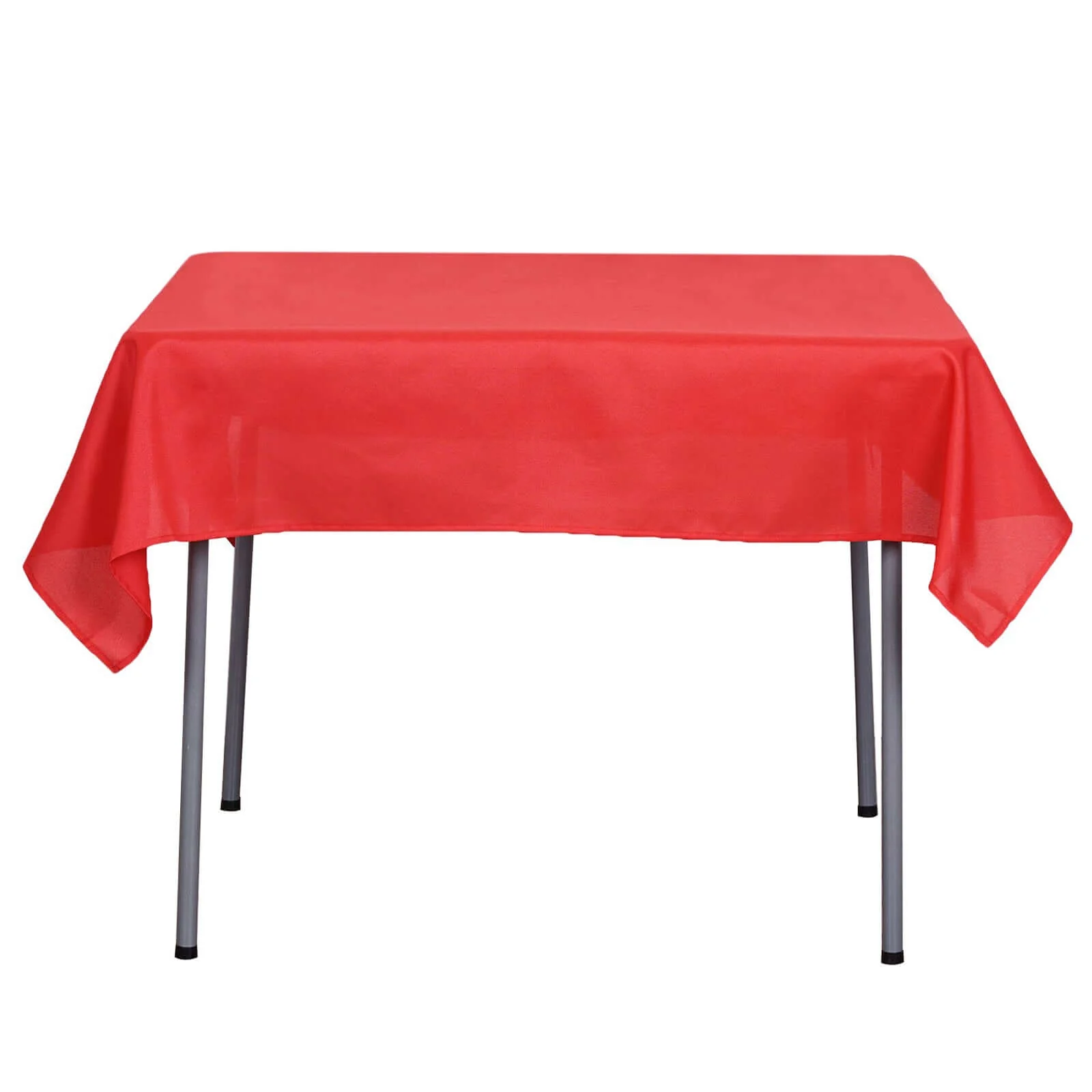 Polyester Square 54"x54" Tablecloth Red - Wrinkle-Resistant & Durable Table Cover - Image 6