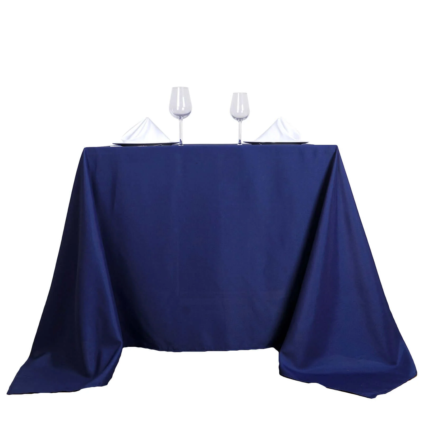 Polyester Square 70"x70" Tablecloth Navy Blue - Wrinkle-Resistant & Durable Table Cover - Image 4