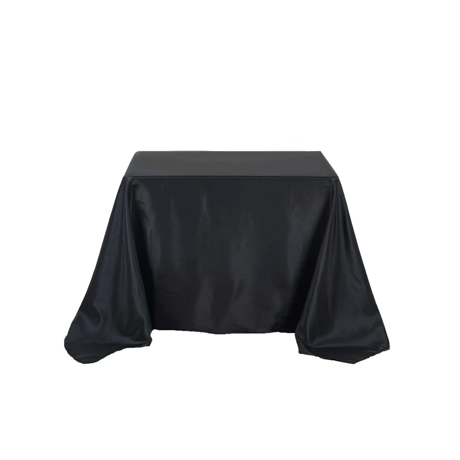 Polyester Square 90"x90" Tablecloth Black - Wrinkle-Resistant & Durable Table Cover for Events - Image 4