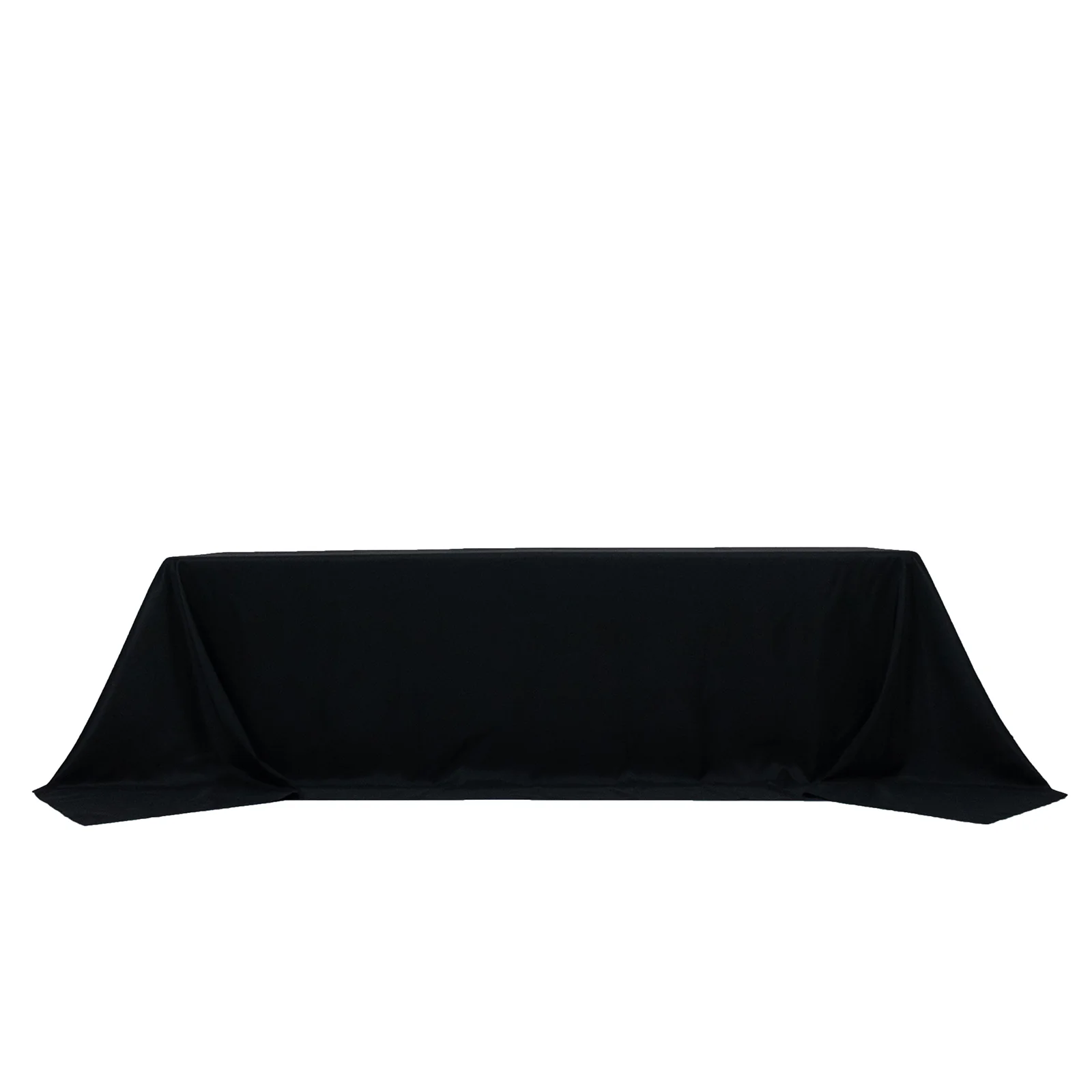 Black Polyester Rectangular King Tablecloth – 108" x 156" Extra-Wide, Wrinkle-Resistant Banquet Linen for Catering, Events & 8ft Tables - Image 2