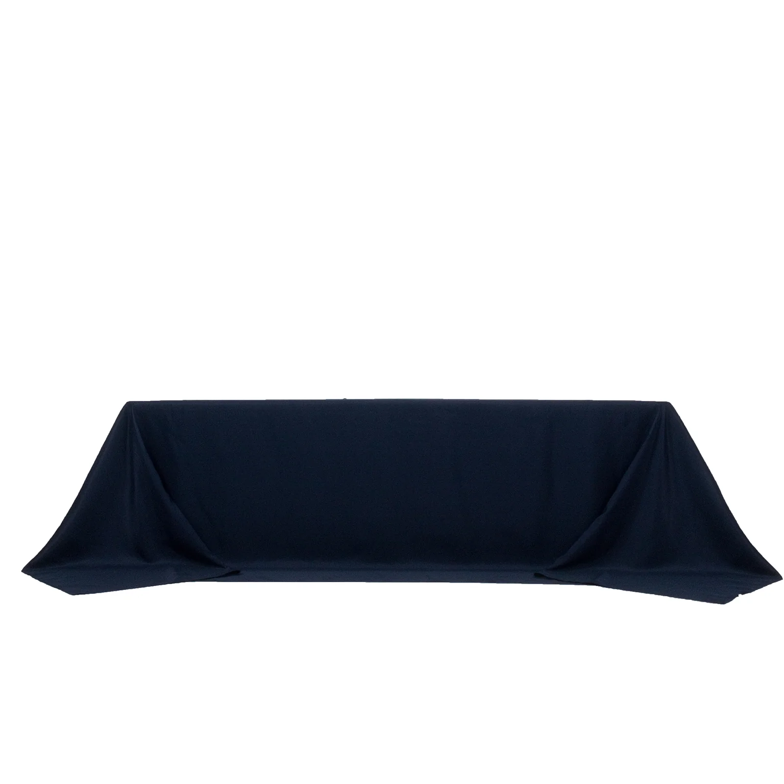 Navy Blue Polyester Rectangular King Tablecloth – 108" x 156" Extra-Wide, Wrinkle-Resistant Banquet Linen for Catering, Events & 8ft Tables - Image 2