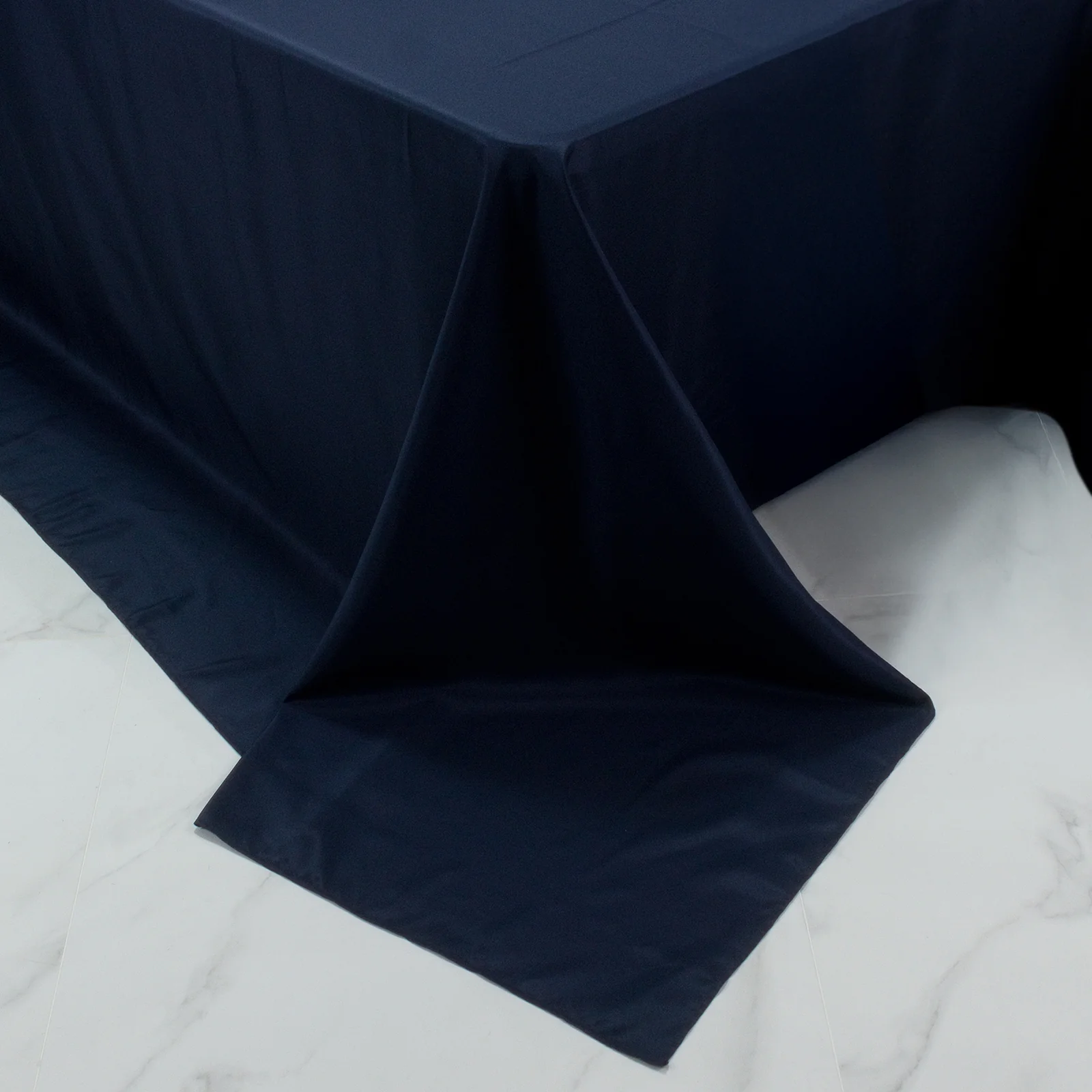 Navy Blue Polyester Rectangular King Tablecloth – 108" x 156" Extra-Wide, Wrinkle-Resistant Banquet Linen for Catering, Events & 8ft Tables - Image 7