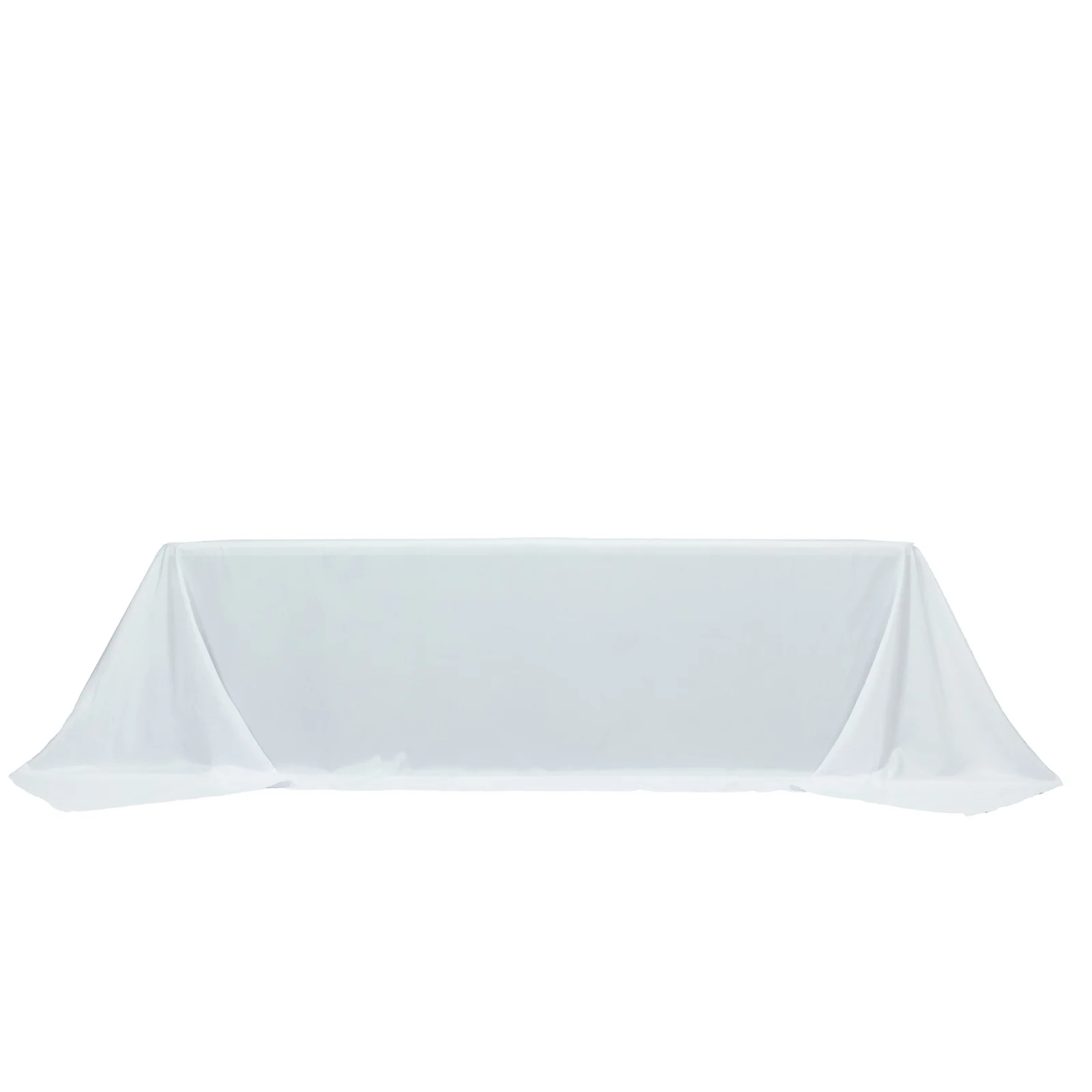 White Polyester Rectangular King Tablecloth – 108" x 156" Extra-Wide, Wrinkle-Resistant Banquet Linen for Catering, Events & 8ft Tables - Image 2