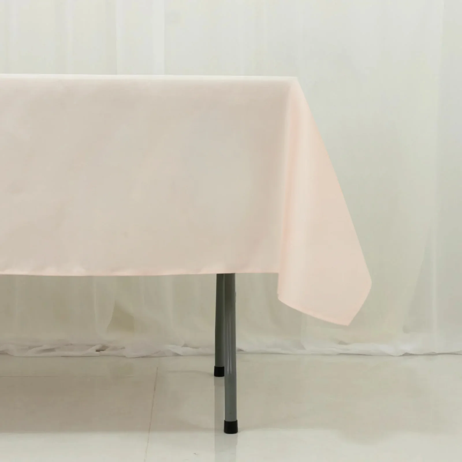 Polyester Tablecloth 60"×84" Blush – Rectangle, Washable & Wrinkle-Resistant, Perfect for Parties - Image 2