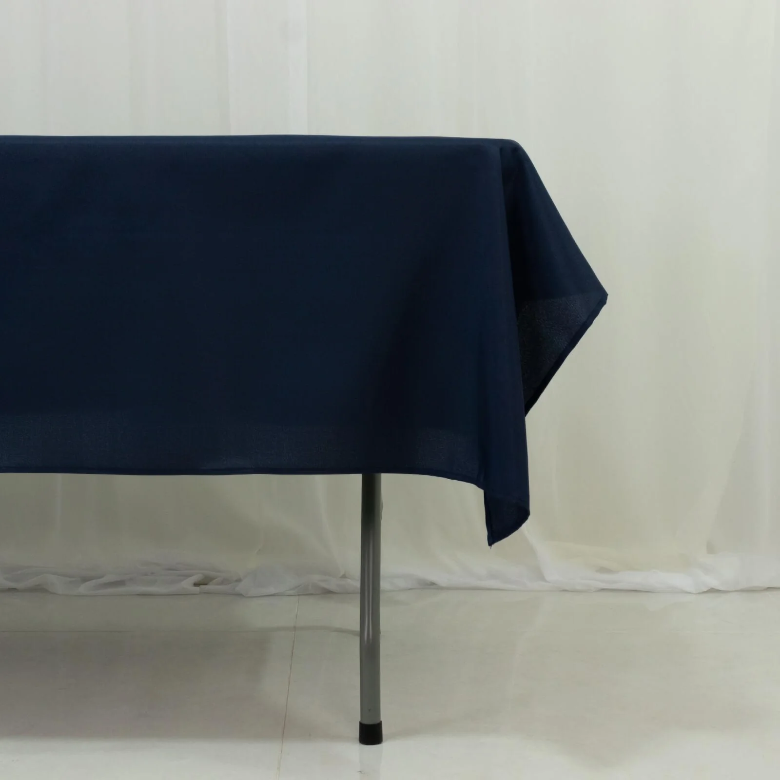 Polyester Tablecloth 60"×84" Navy Blue – Rectangle, Washable & Wrinkle-Resistant, Perfect for Parties - Image 2
