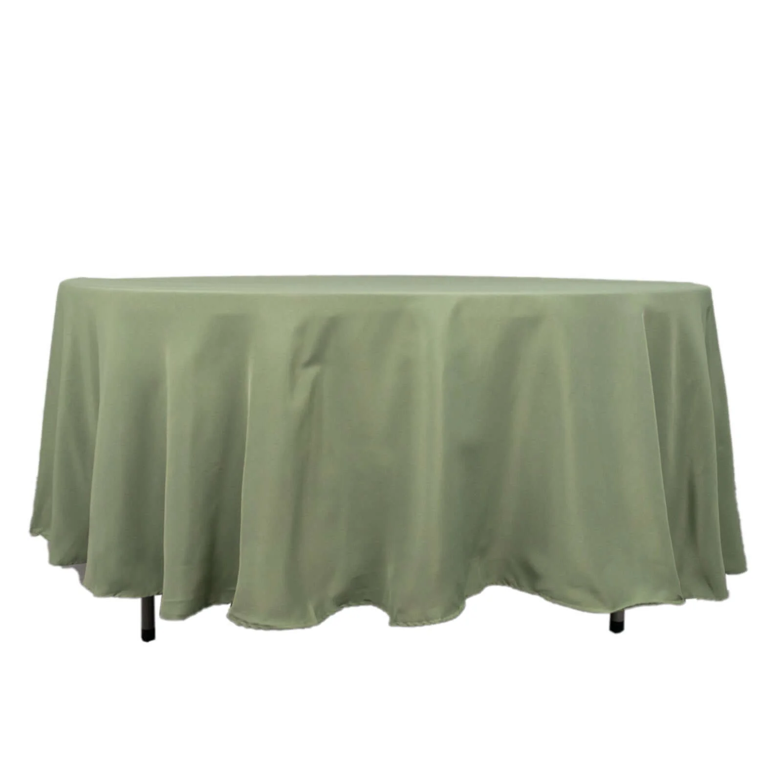 Premium Polyester 108" Round Tablecloth Dusty Sage Green - Wrinkle-Resistant 220GSM Table Cover - Image 5