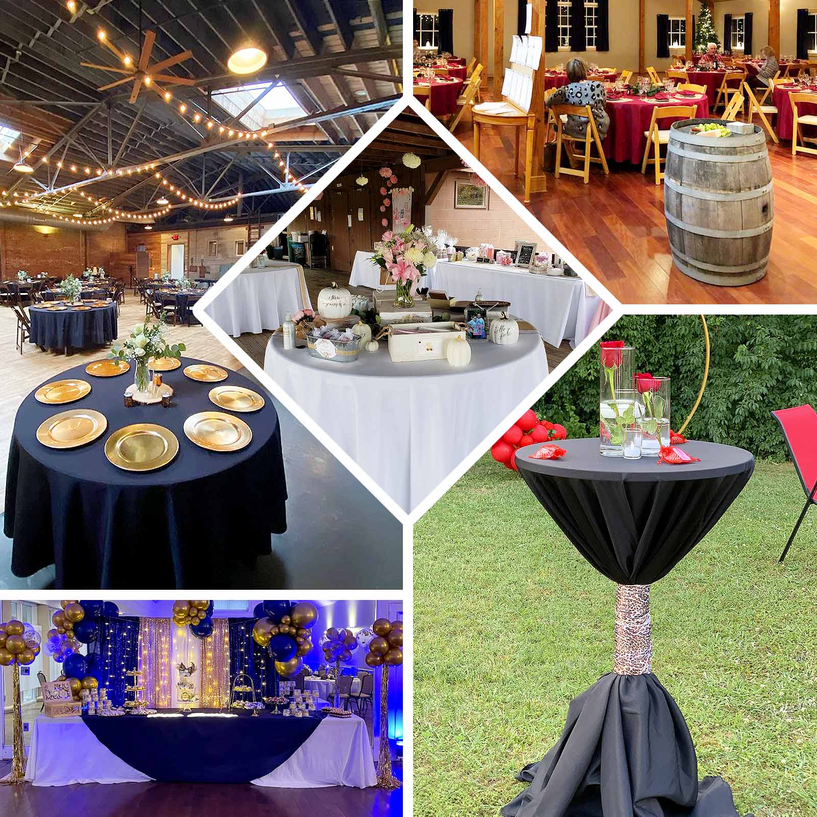 Premium Polyester 108" Round Tablecloth Ivory - Wrinkle-Resistant 220GSM Table Cover - Image 5