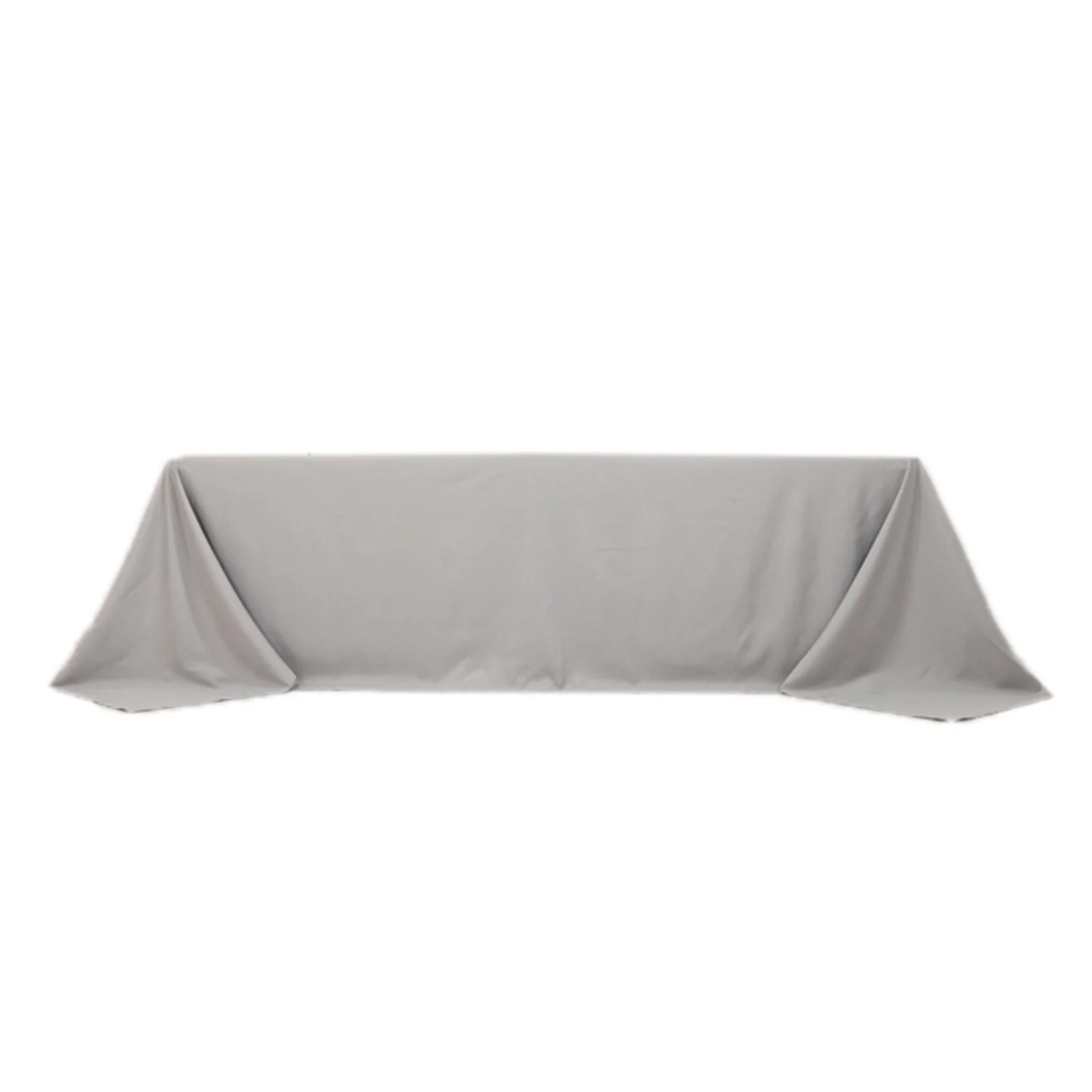 Premium Polyester 90"x156" Rectangle Tablecloth Silver - Seamless 220GSM Stain-Resistant Table Cover - Image 6
