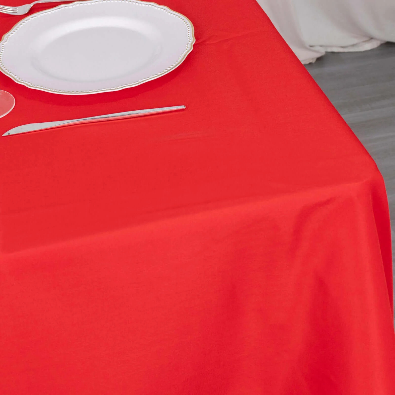 Premium Polyester Square Tablecloth 70"x70" Red 220GSM Wrinkle-Resistant Table Cover - Image 7