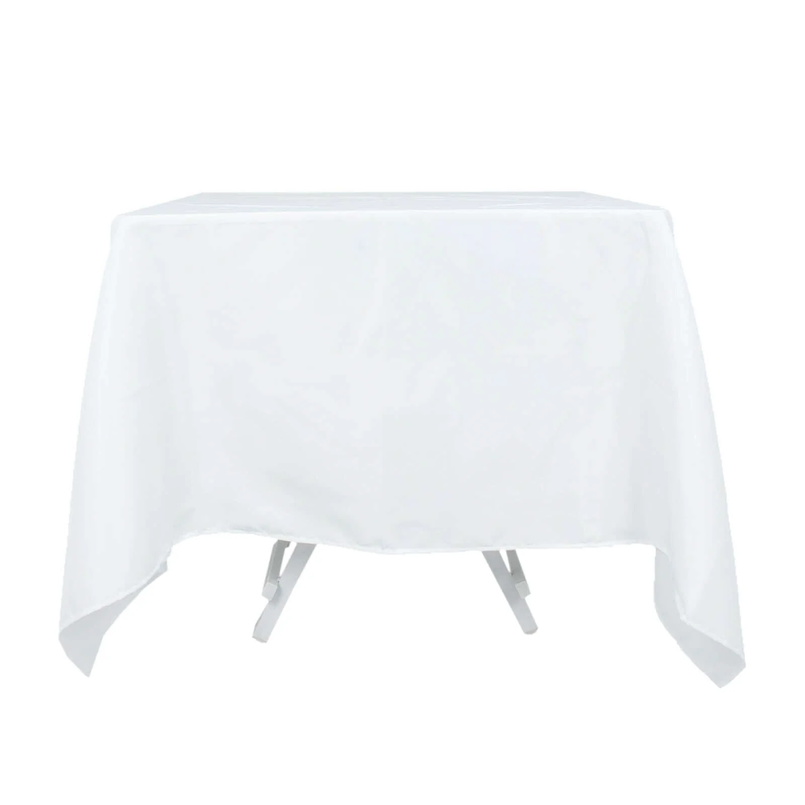 Premium Polyester Square Tablecloth 70"x70" White 220GSM Wrinkle-Resistant Table Cover for Stylish Gatherings - Image 6