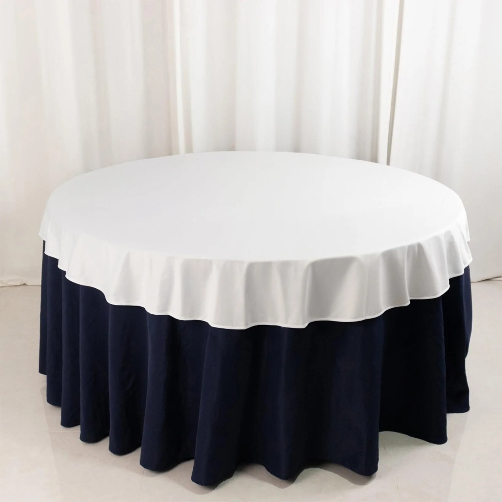 Scuba Round 70" Tablecloth White - Wrinkle Free & Stain Resistant Table Cover for Weddings and Banquets - Image 7