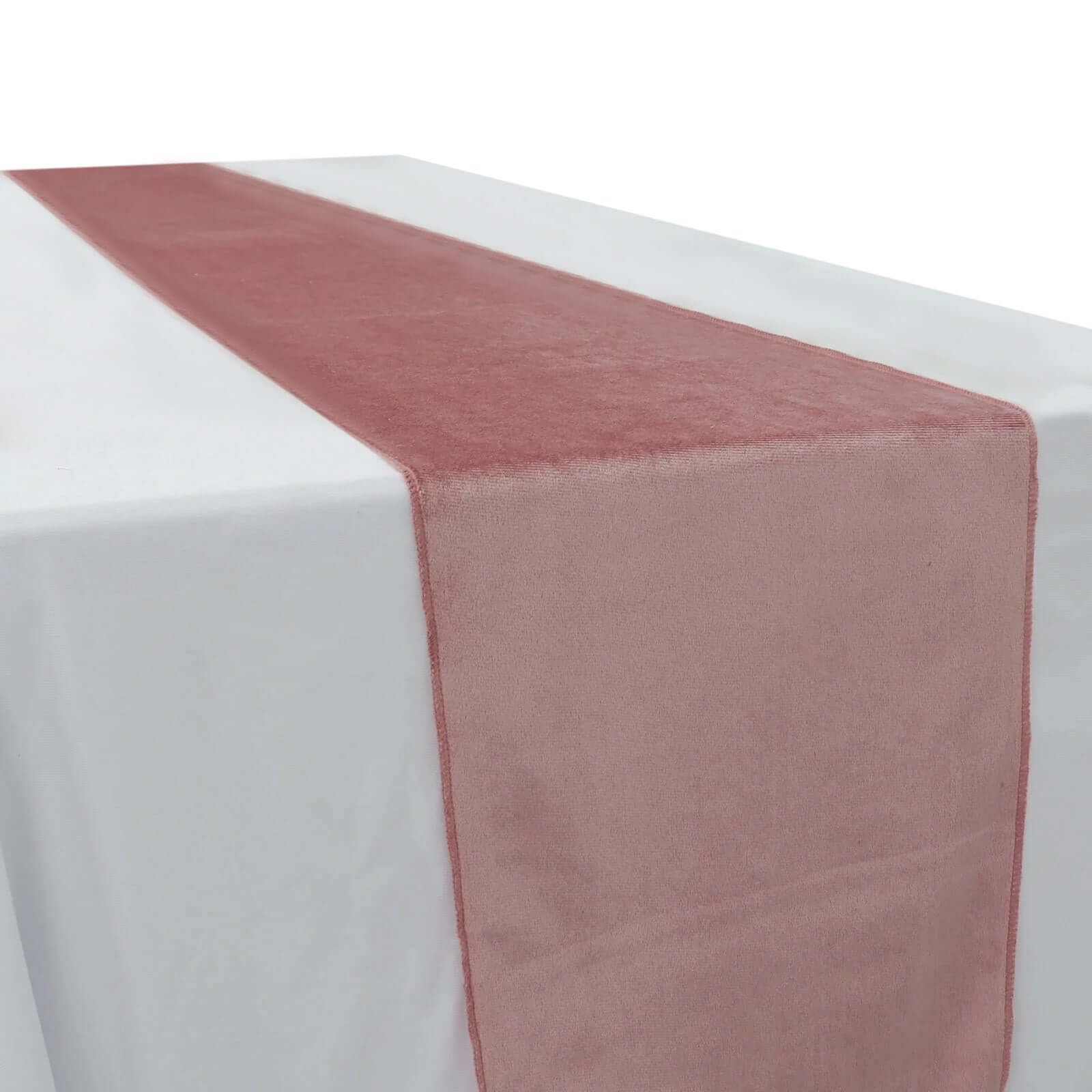 Premium Velvet 12"x108" Table Runner Dusty Rose - Sheen Finish Reusable Table Decor - Image 6