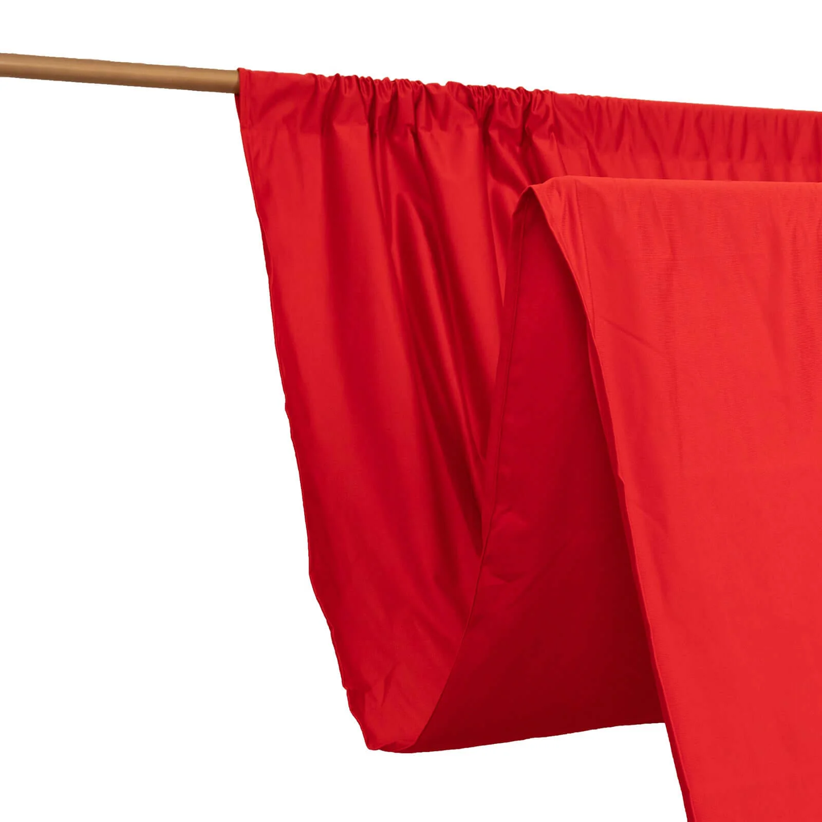 Red Scuba Polyester Event Curtain Drapes, Durable Flame Resistant Backdrop Event Panel Wrinkle Free with Rod Pockets - 5ftx14ft - Image 7