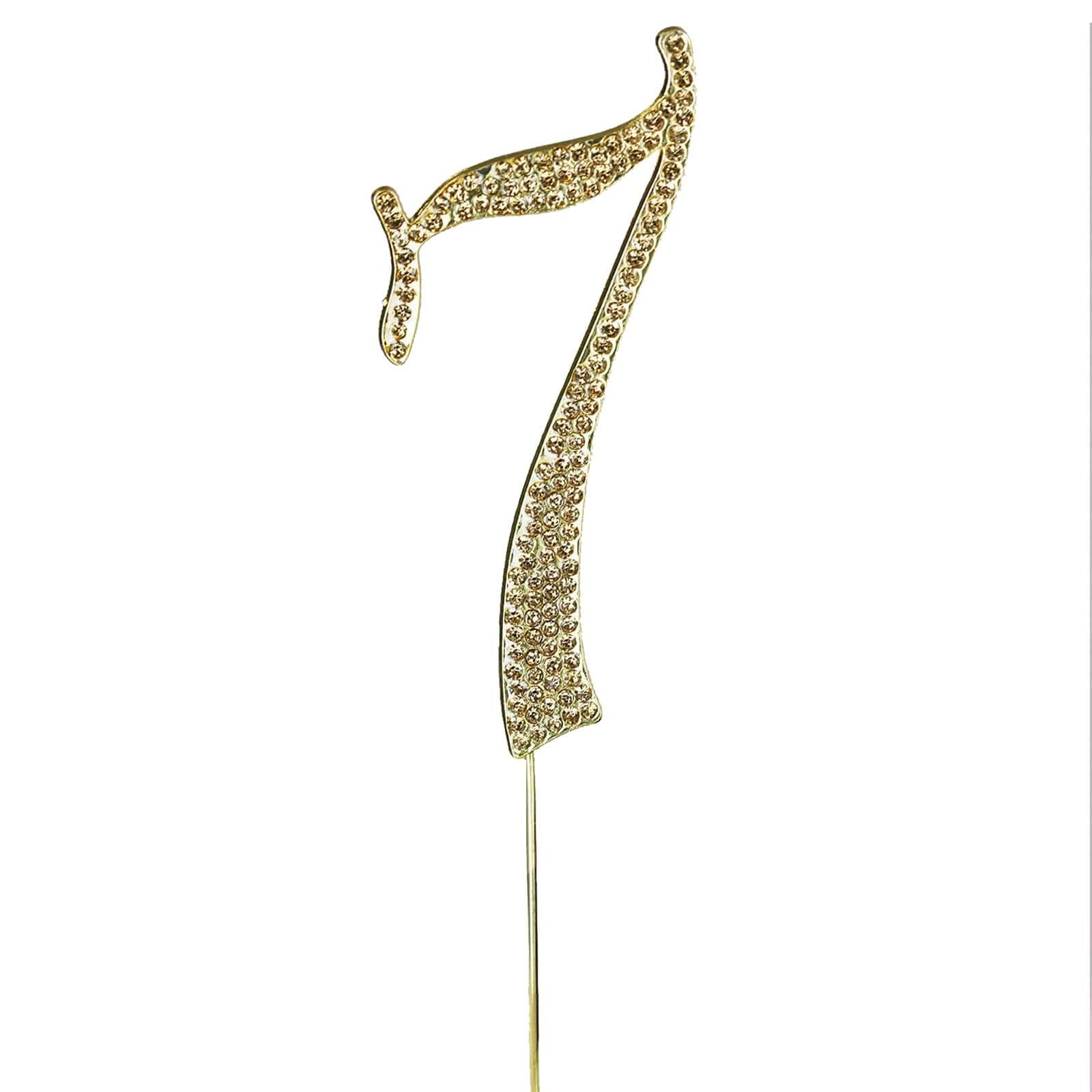 Rhinestone Cake Toppers Gold Monogram Letter and Number Design - Stylish Event Cake Decorations 4.5" - Image 37