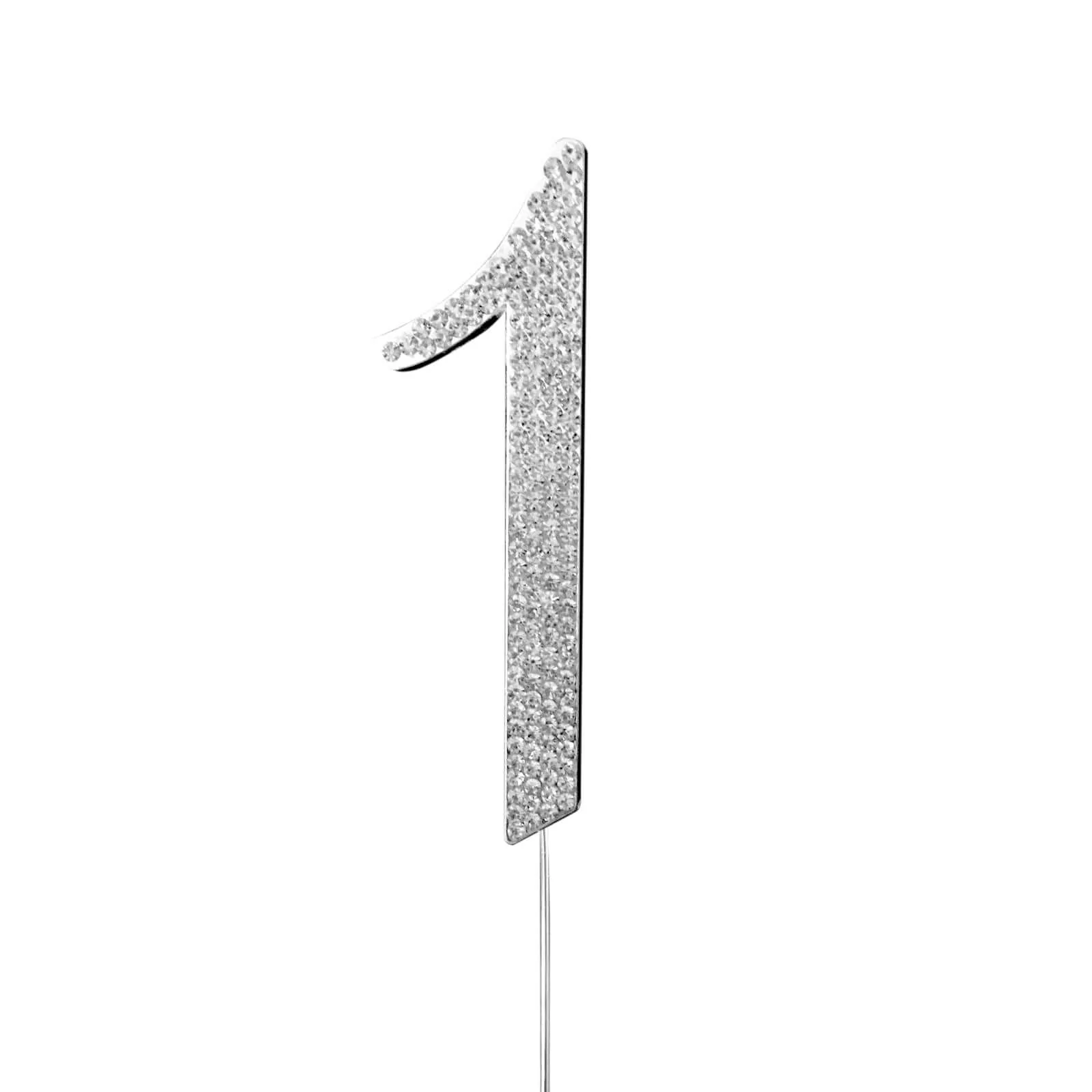 Rhinestone Cake Toppers Silver Monogram Letter and Number Design - Stylish Cake Decorations 4.5" - Image 9