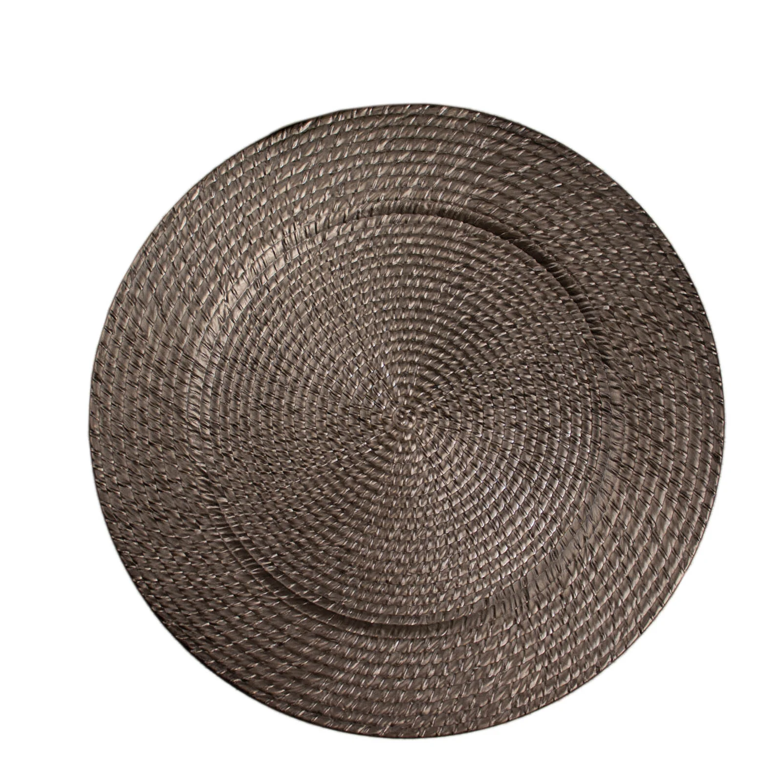 12-Pack Acrylic Round Charger Plates 13" in Natural Brown with Rattan-Like Design, Farmhouse Disposable Plastic Charger Tableware - Image 2
