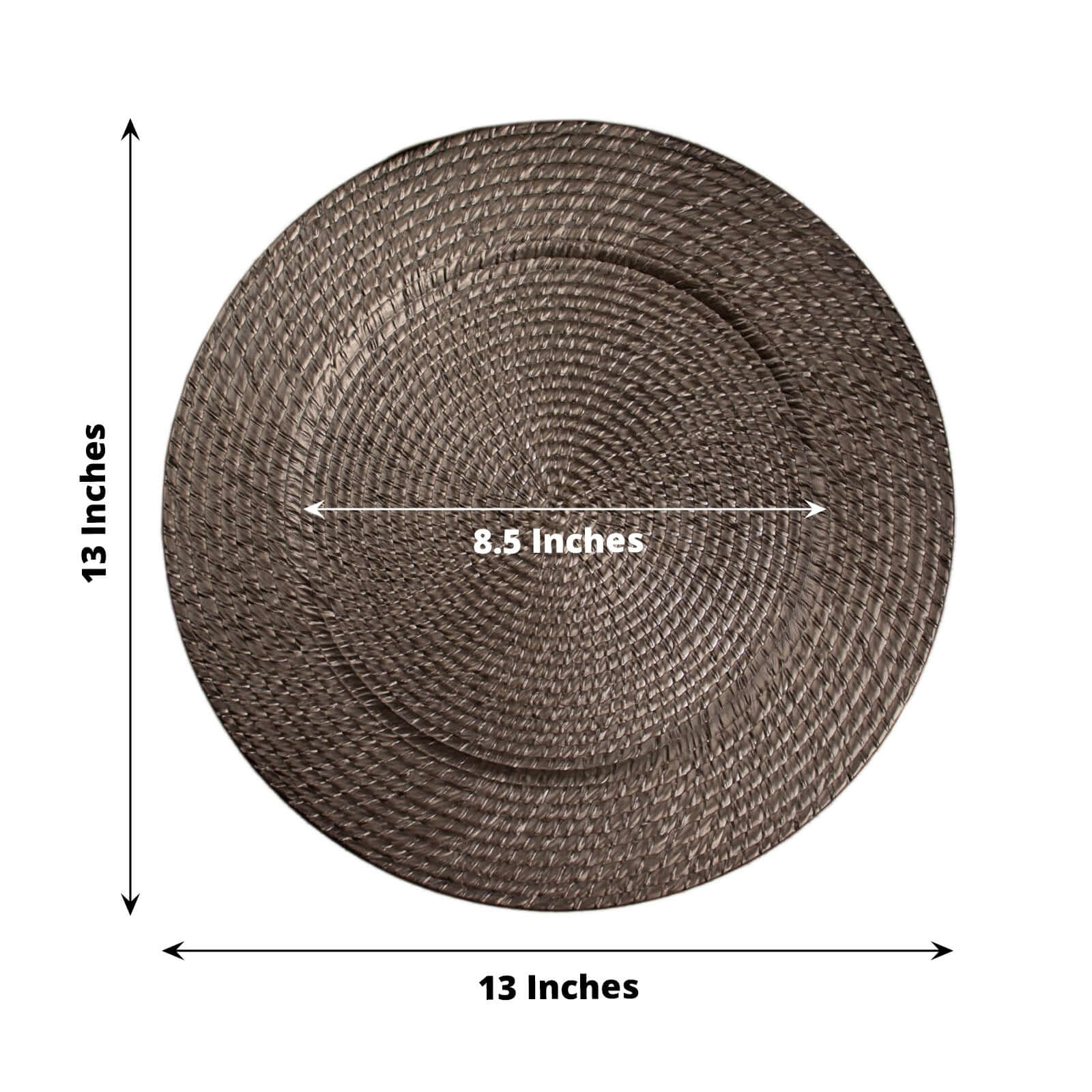 12-Pack Acrylic Round Charger Plates 13" in Natural Brown with Rattan-Like Design, Farmhouse Disposable Plastic Charger Tableware - Image 3